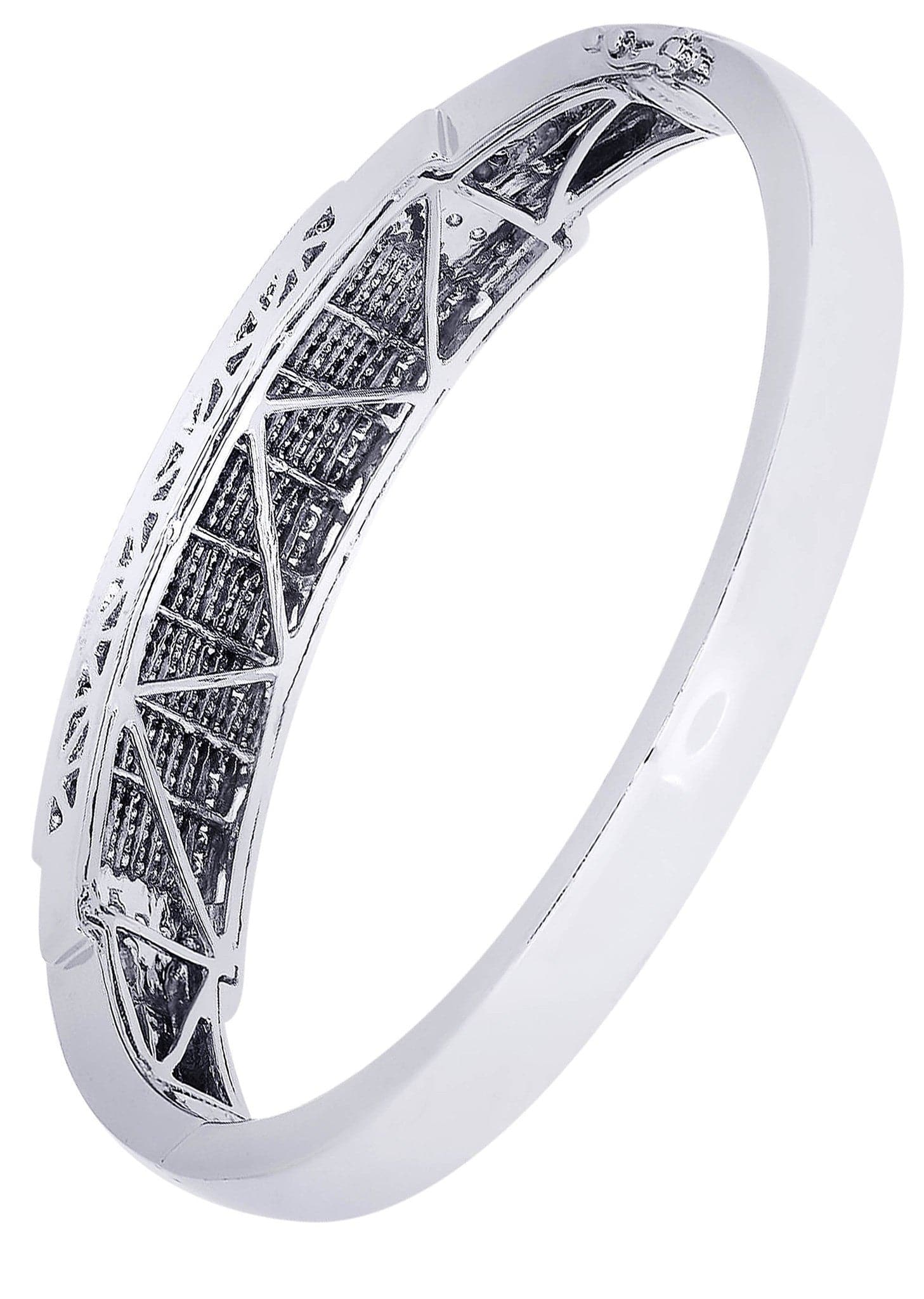 Mens Diamond Bangle White Gold| 3.6 Carats| 47.18 Grams - Image 3