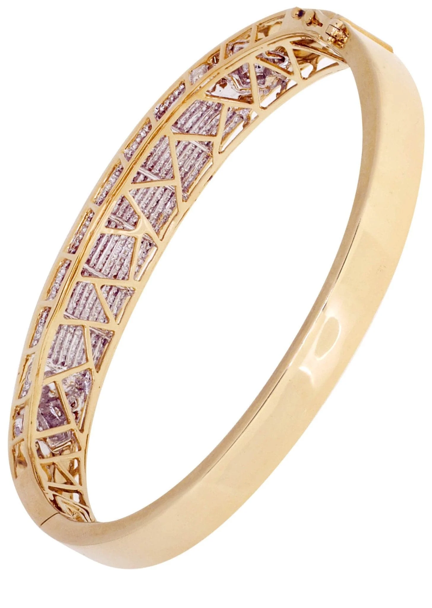 Mens Diamond Bangle Yellow Gold| 3.71 Carats| 35.66 Grams - Image 3