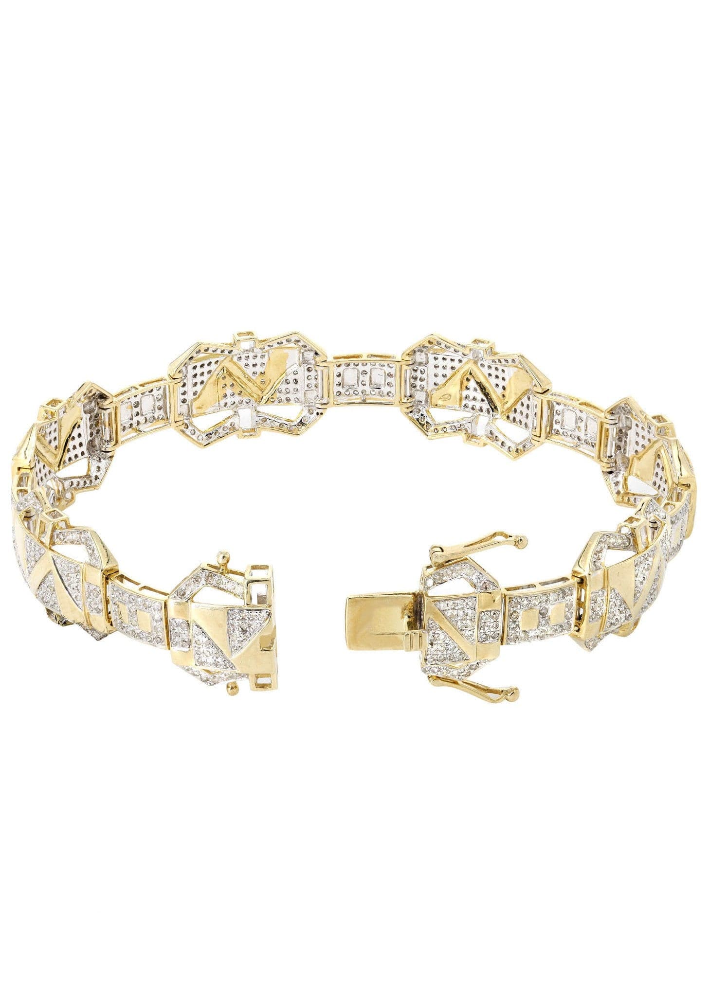 Mens Diamond Bracelet Yellow Gold| 3.72 Carats| 25.42 Grams - Image 2