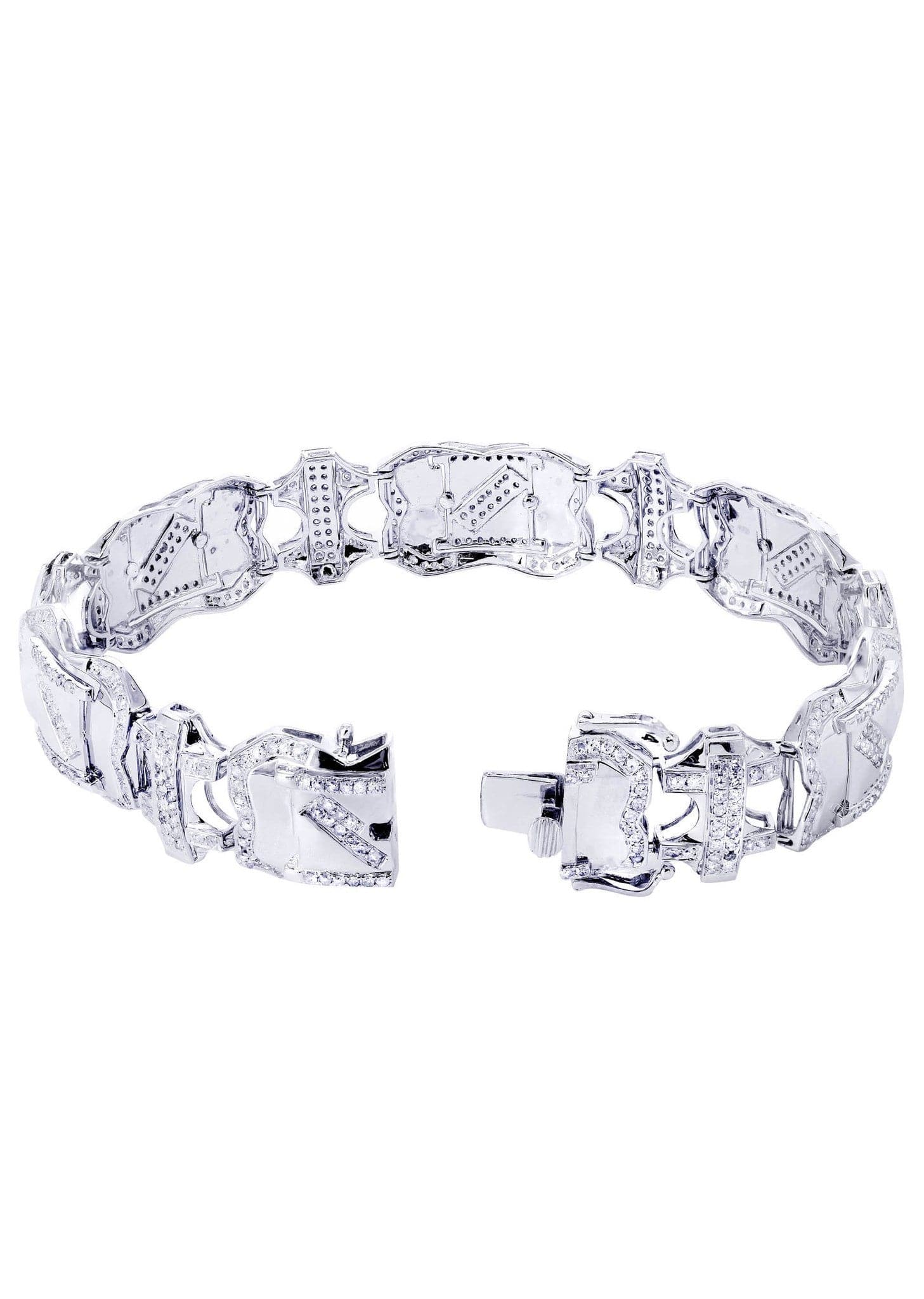 Mens Diamond Bracelet White Gold| 4.11 Carats| 29.53 Grams - Image 2