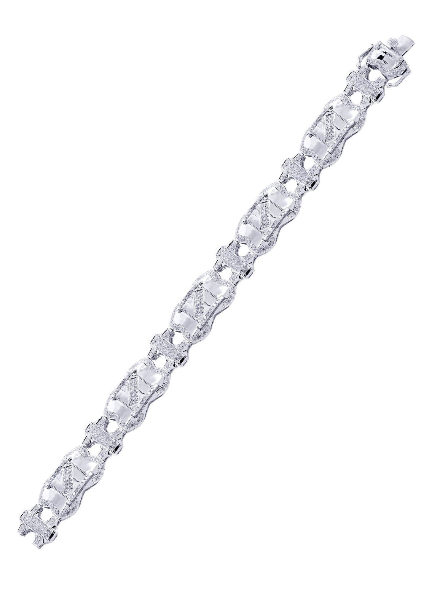 Mens Diamond Bracelet White Gold| 4.11 Carats| 29.53 Grams - Image 4