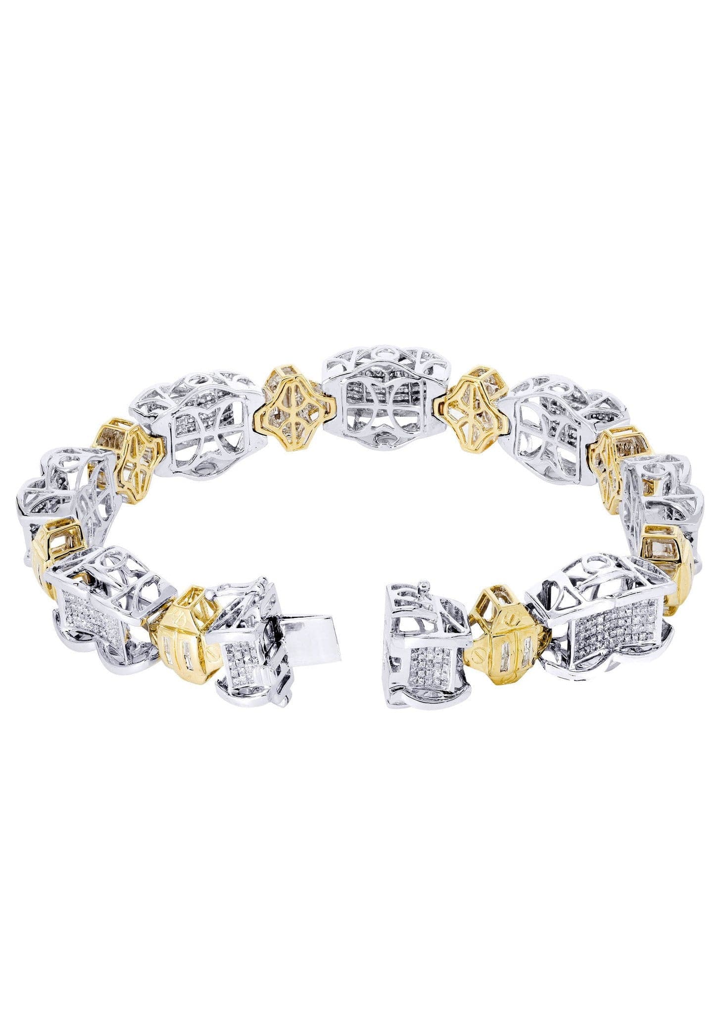 Mens Diamond Bracelet White Gold| 4.34 Carats| 46.65 Grams - Image 2
