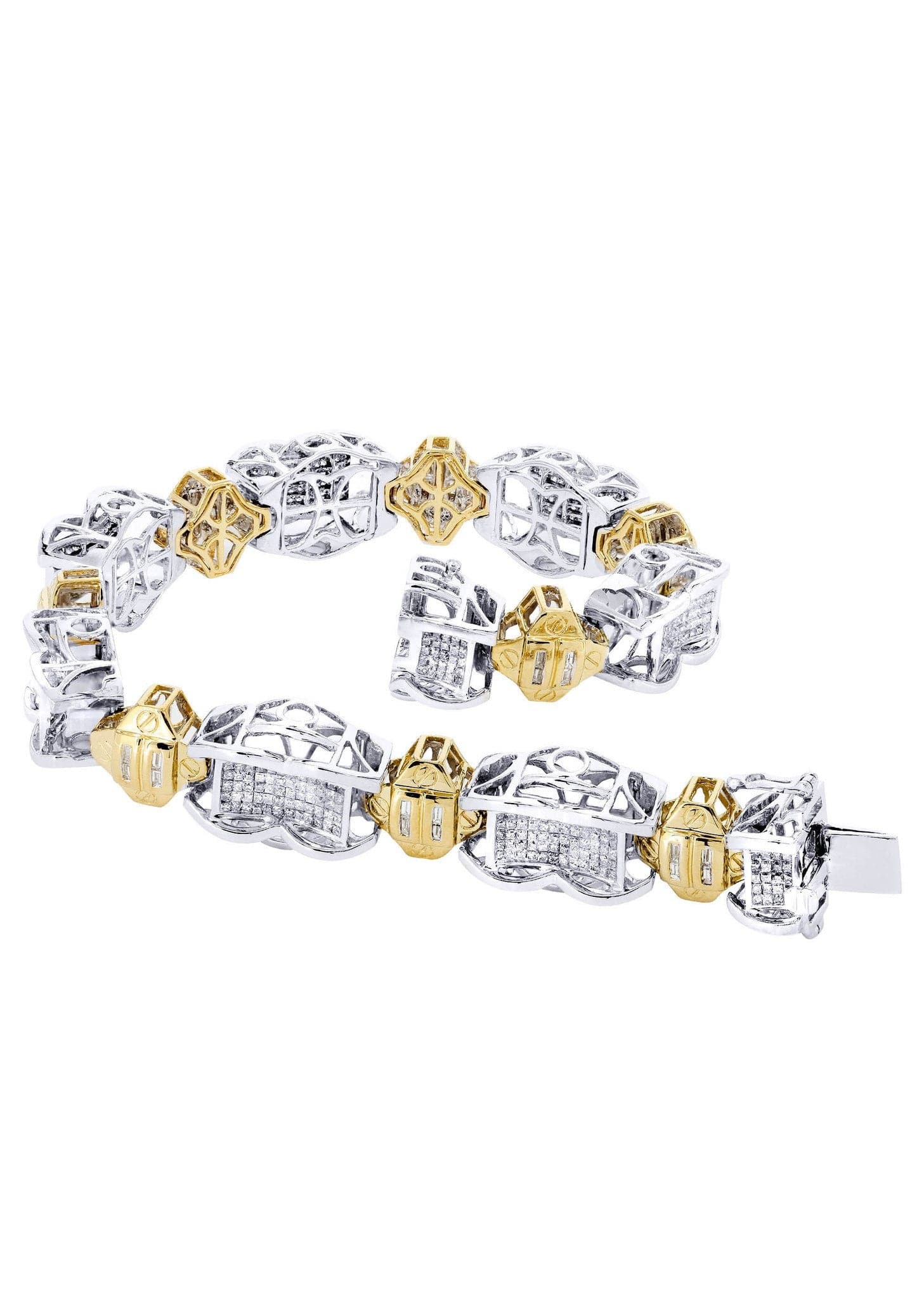 Mens Diamond Bracelet White Gold| 4.34 Carats| 46.65 Grams - Image 3