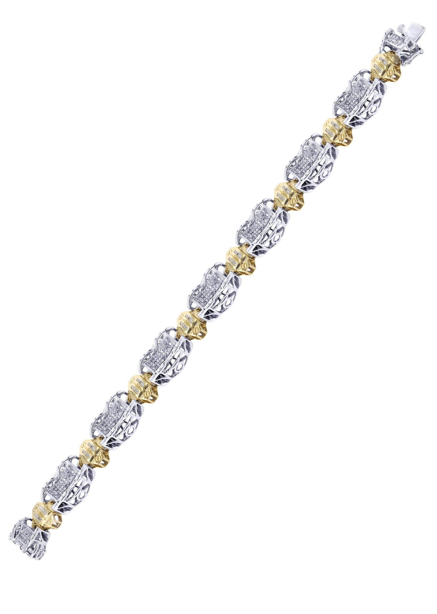 Mens Diamond Bracelet White Gold| 4.34 Carats| 46.65 Grams - Image 4