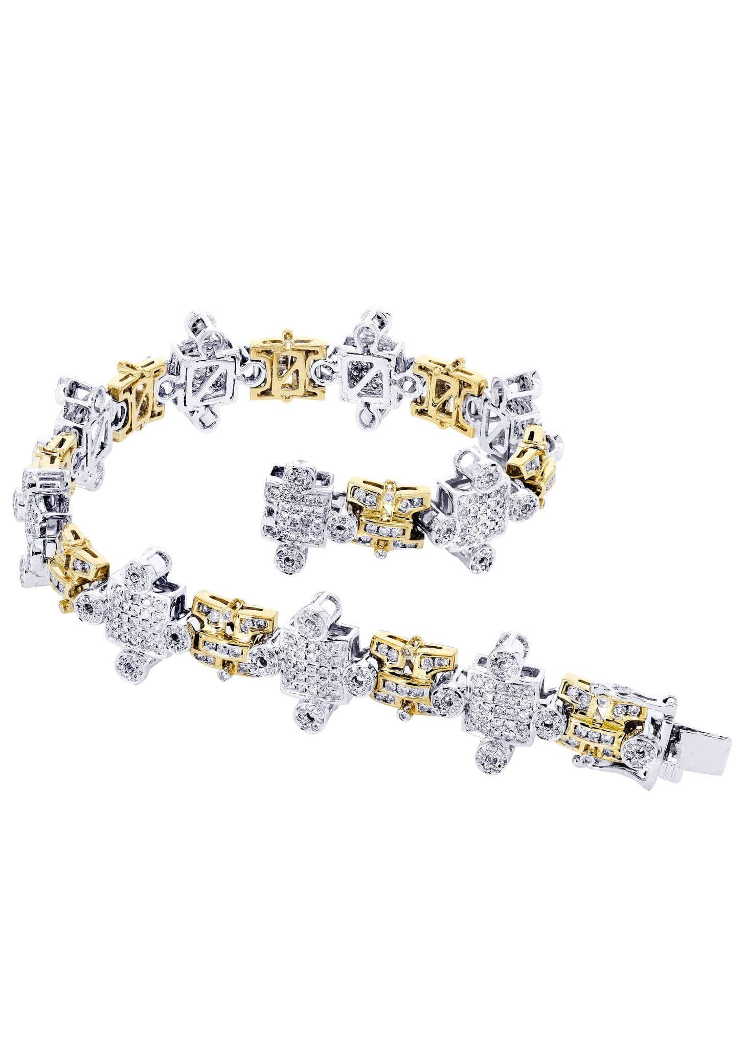 Mens Diamond Bracelet White Gold| 4.36 Carats| 38.54 Grams - Image 3
