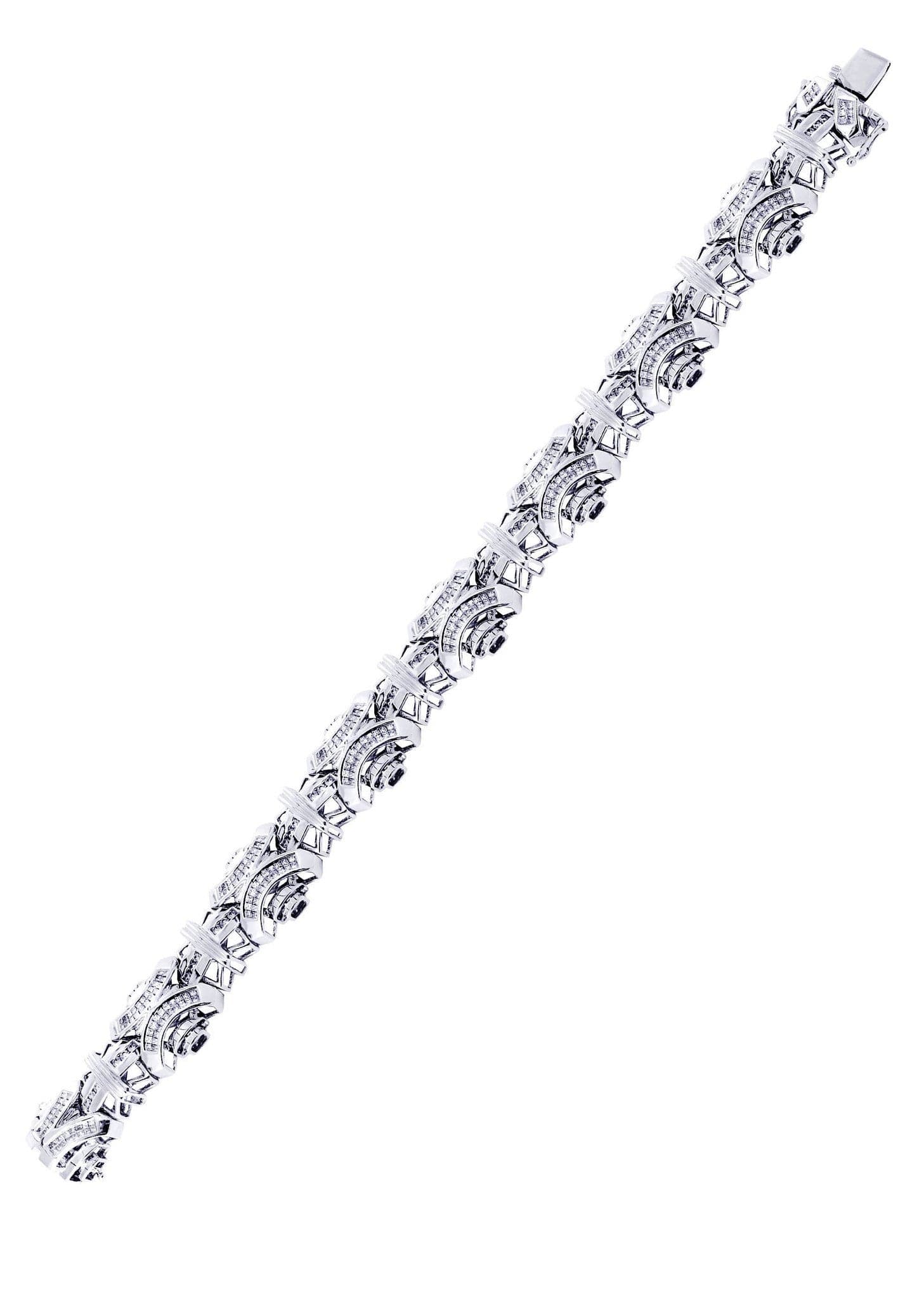 Mens Diamond Bracelet White Gold| 4.63 Carats| 52.72 Grams - Image 3