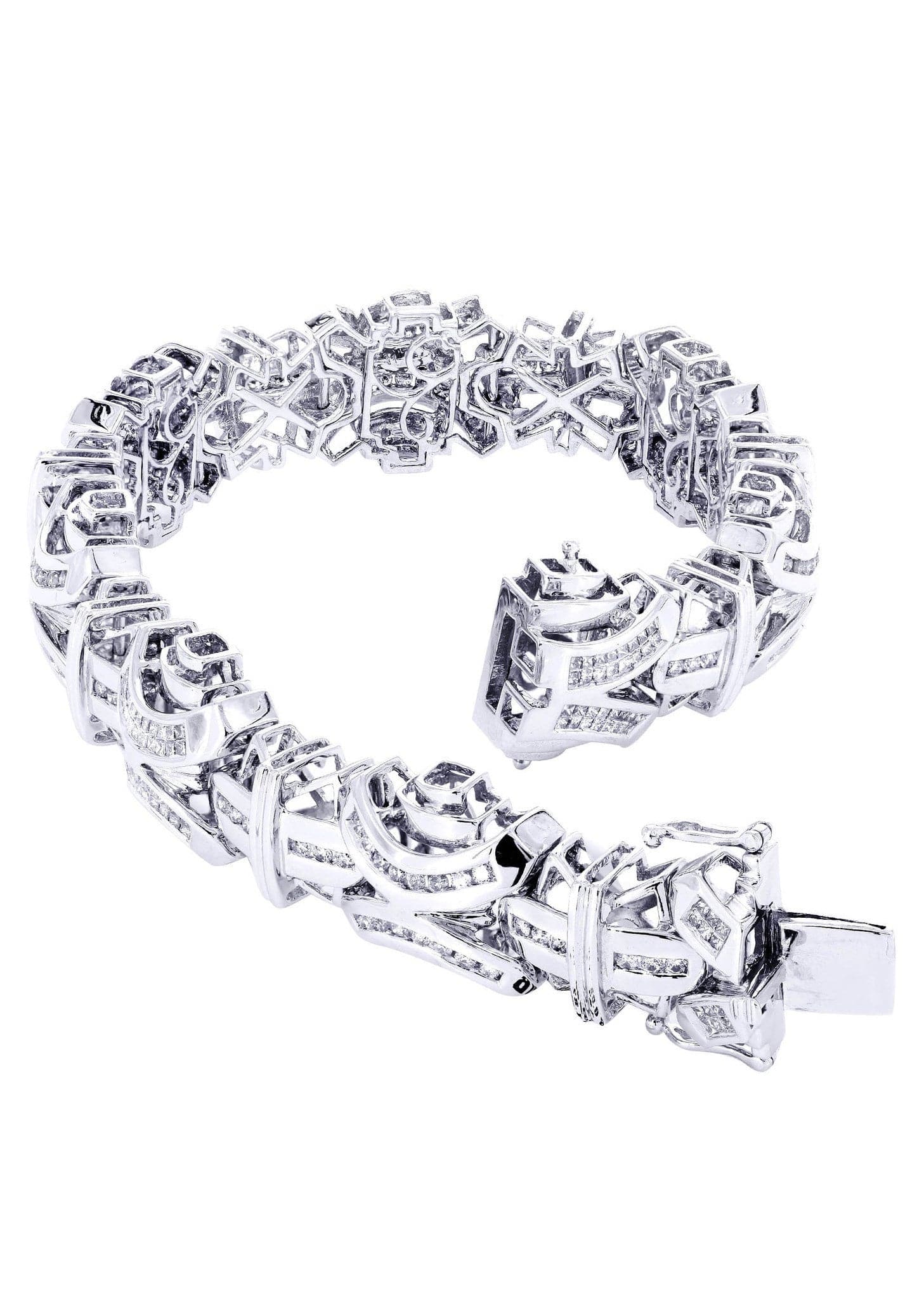 Mens Diamond Bracelet White Gold| 4.63 Carats| 52.72 Grams - Image 4
