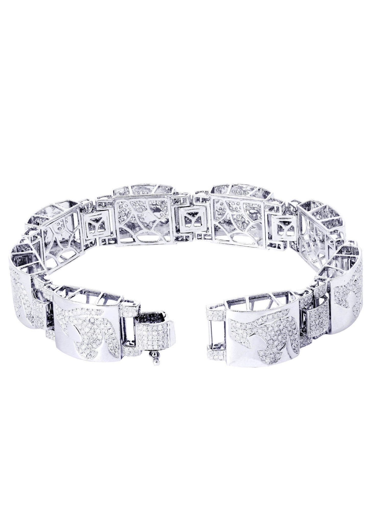 Mens Diamond Bracelet White Gold| 6.83 Carats| 46.75 Grams - Image 2