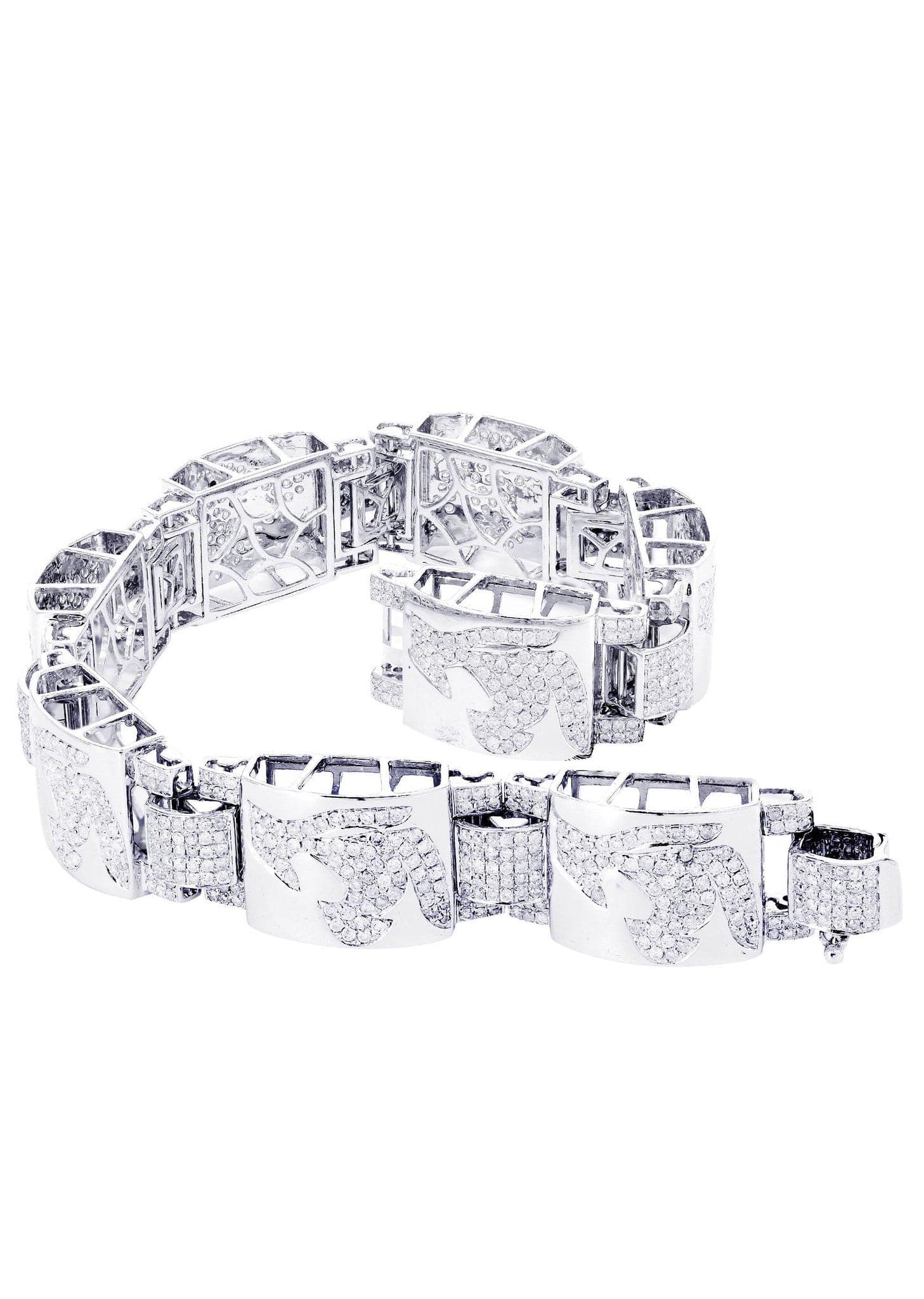 Mens Diamond Bracelet White Gold| 6.83 Carats| 46.75 Grams - Image 3