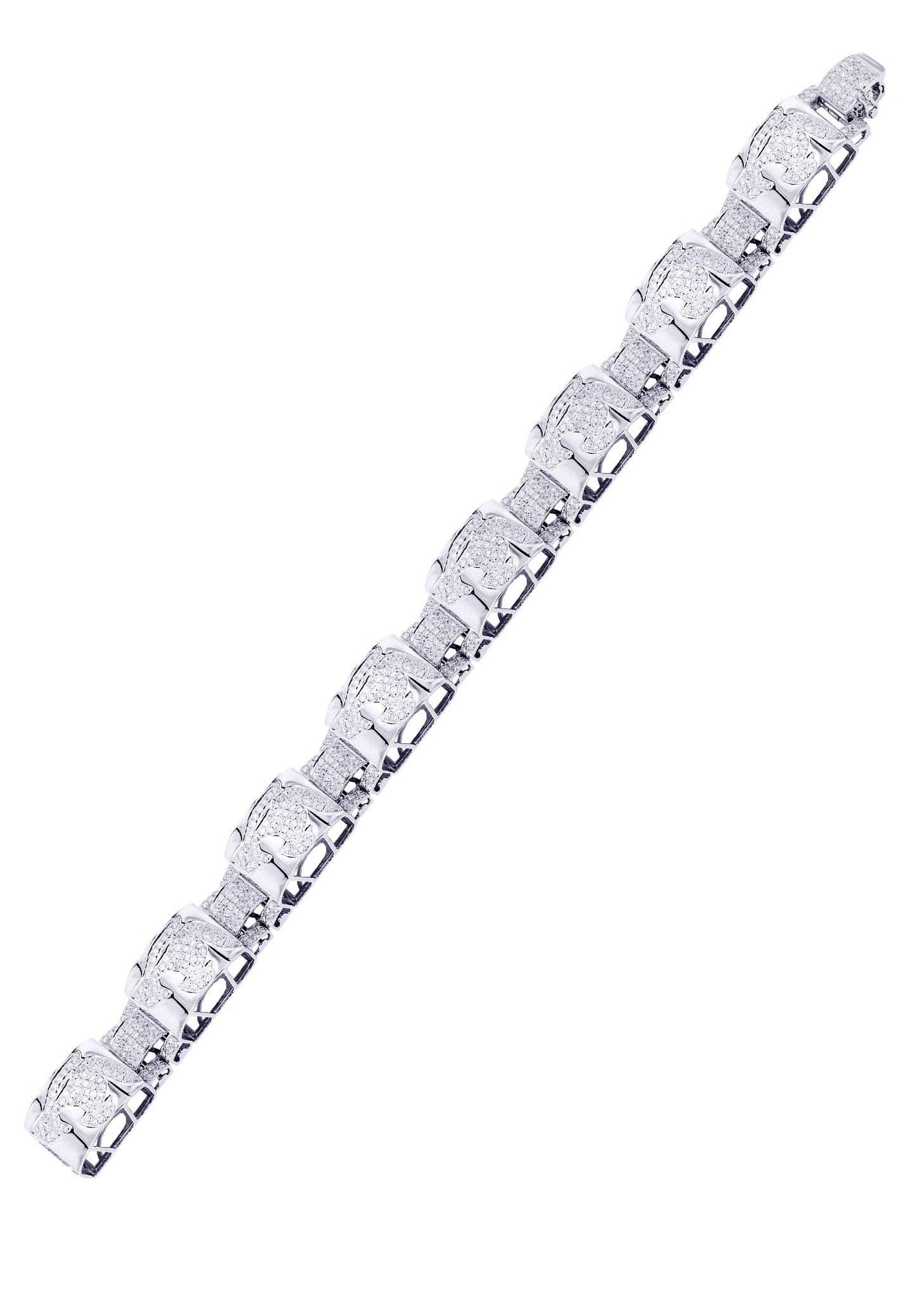 Mens Diamond Bracelet White Gold| 6.83 Carats| 46.75 Grams - Image 4