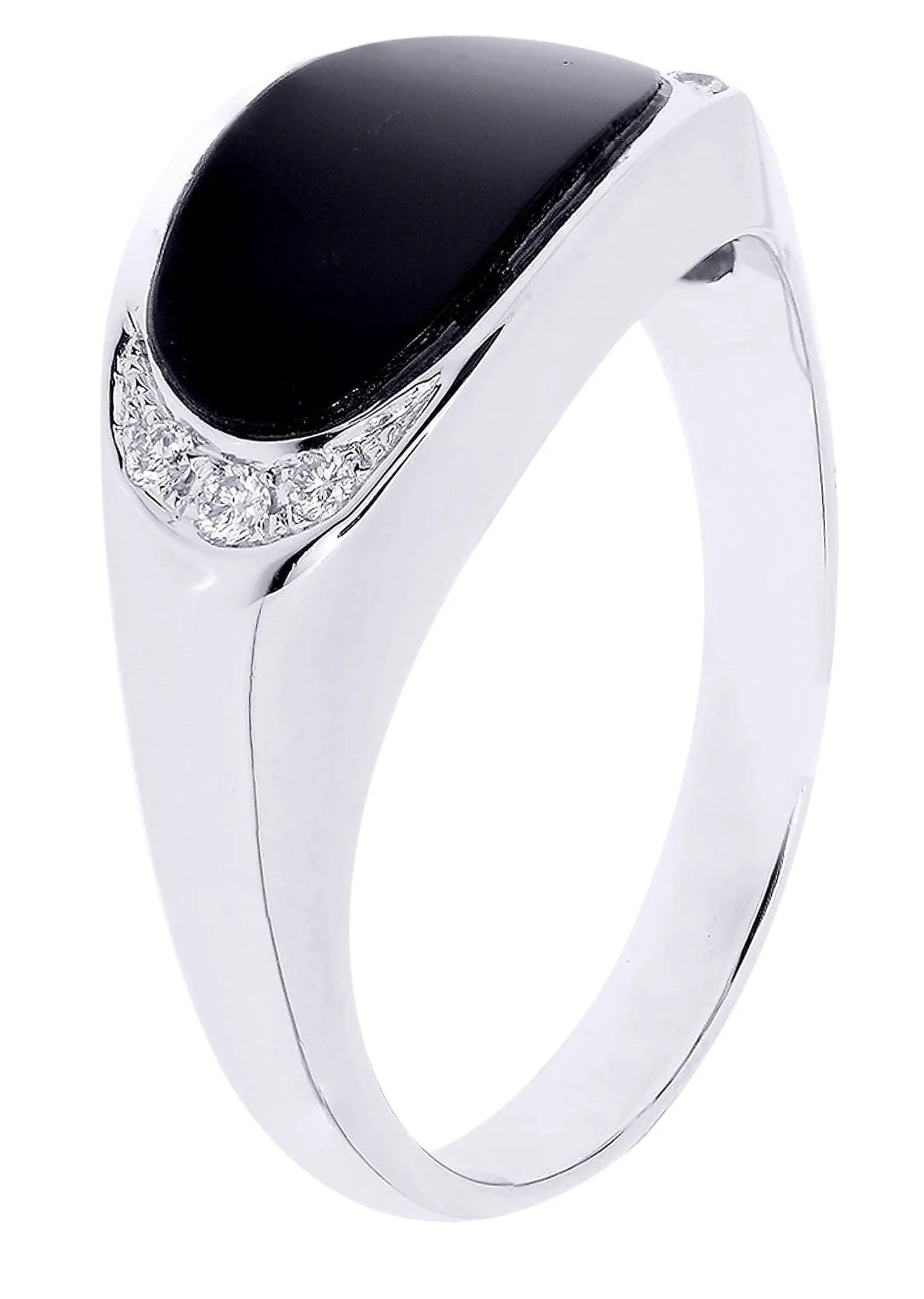 White Gold Mens Diamond Ring| 0.09 Carats| 5.93 Grams - Image 2