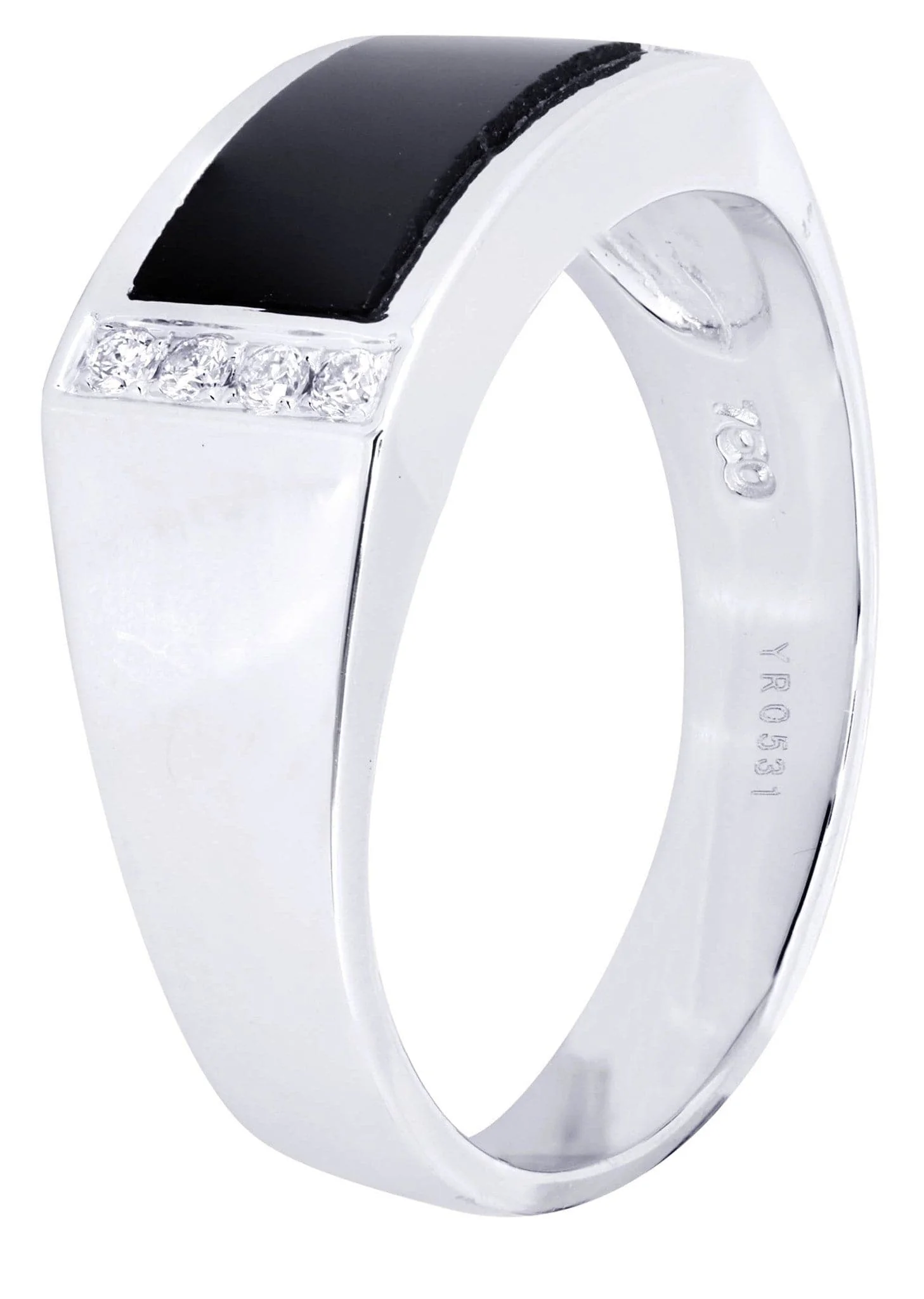 White Gold Pinky Diamond Ring| 0.12 Carats| 6.37 Grams - Image 2