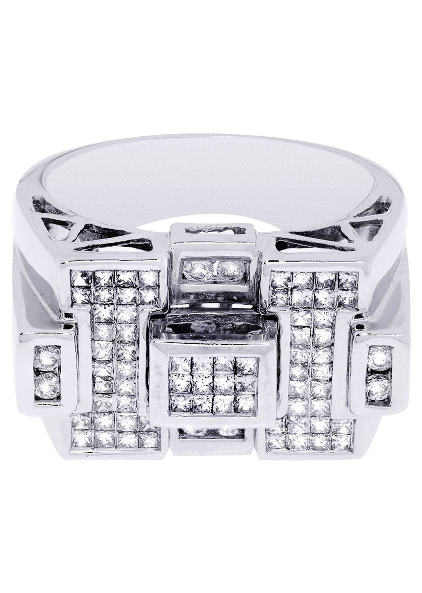 White Gold Mens Diamond Ring| 0.16 Carats| 14.01 Grams