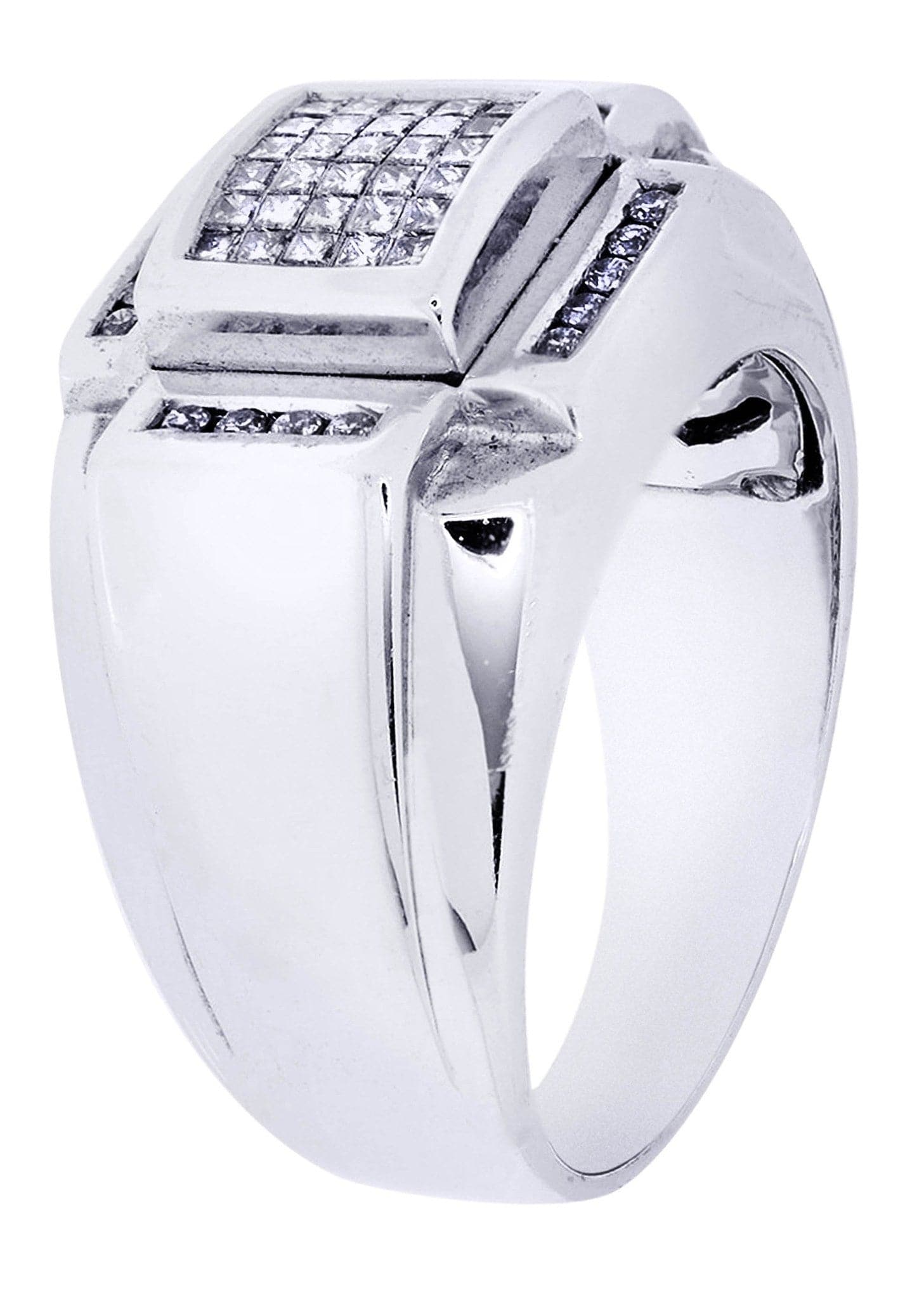 White Gold Mens Diamond Ring| 0.16 Carats| 16.14 Grams - Image 2