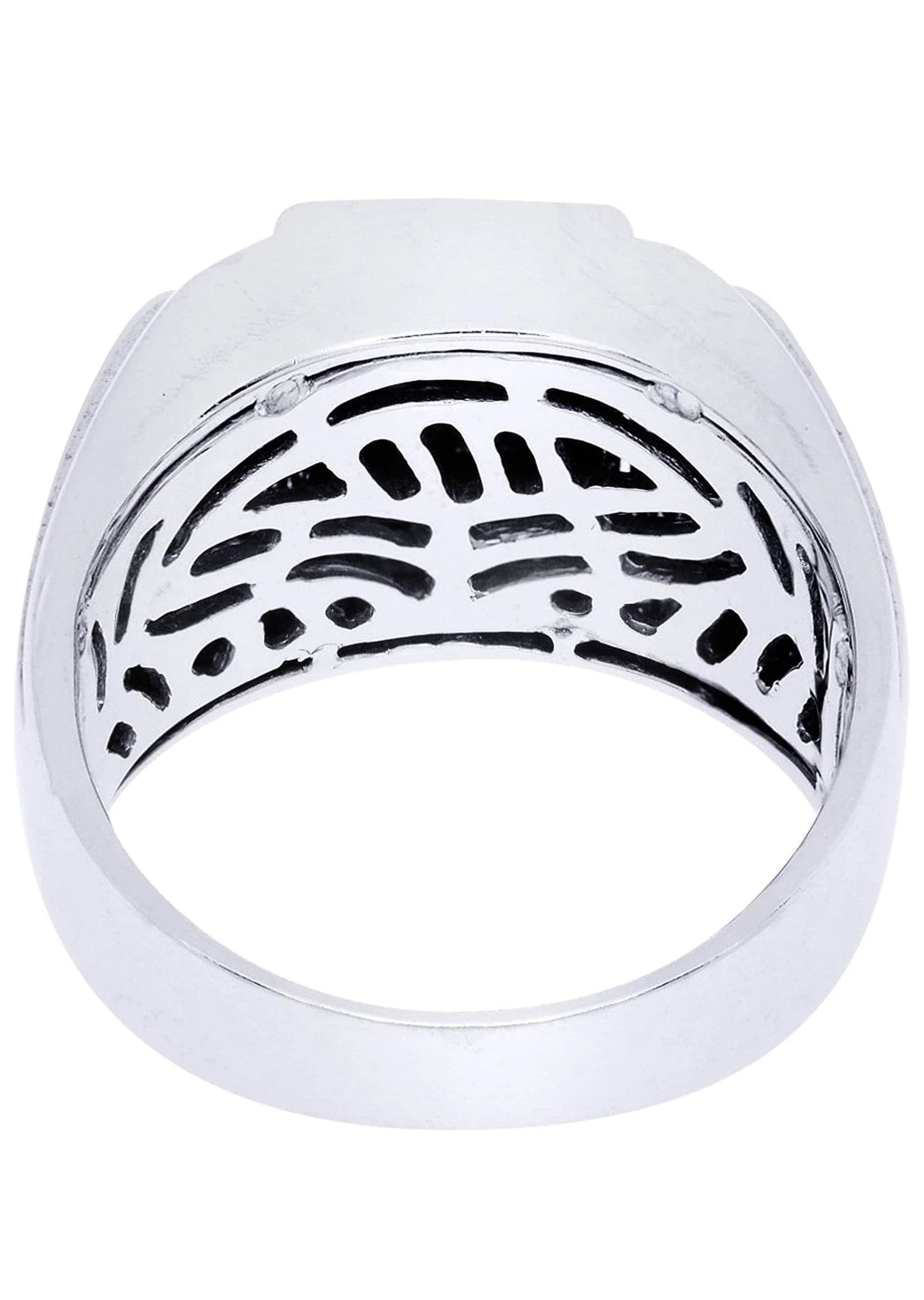White Gold Mens Diamond Ring| 0.16 Carats| 16.14 Grams - Image 3