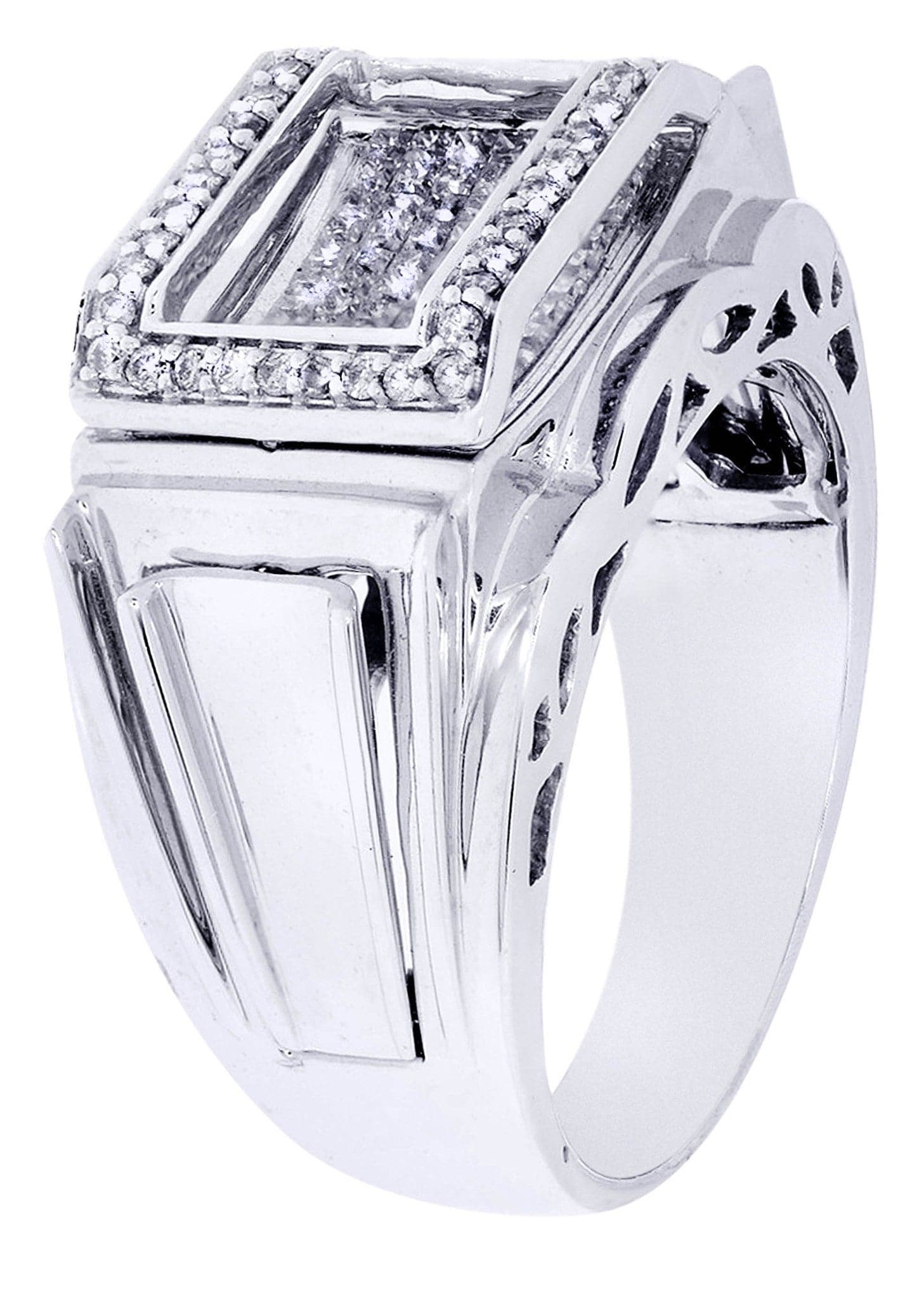 White Gold Mens Diamond Ring| 1.2 Carats| 13.75 Grams - Image 2