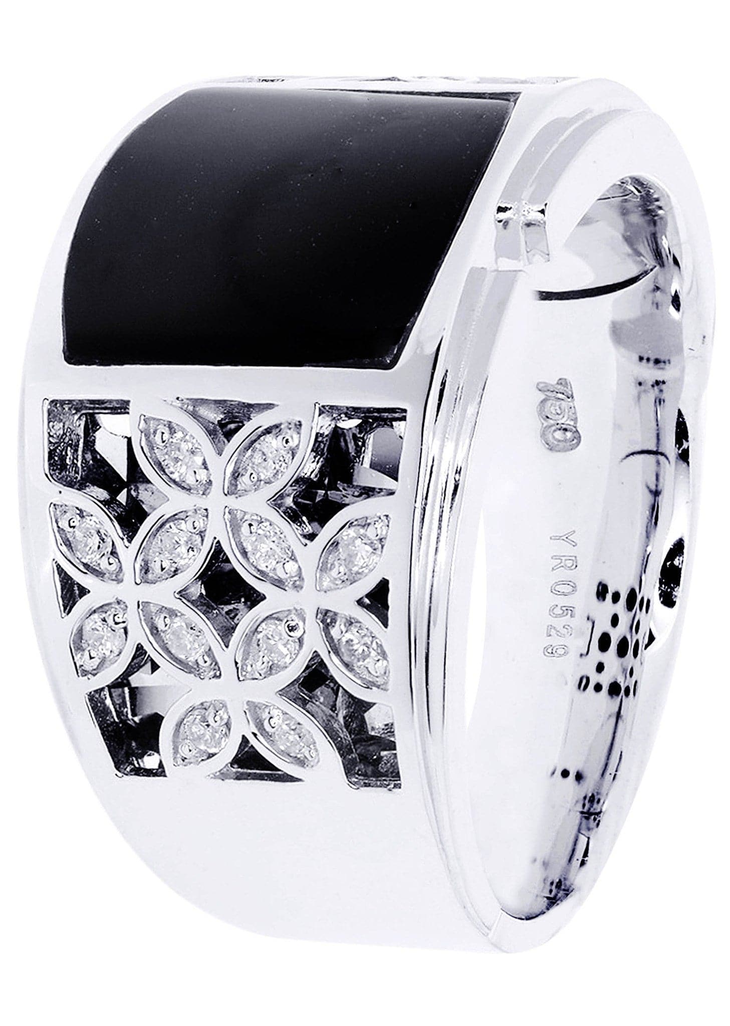 White Gold Mens Diamond Ring| 0.23 Carats| 13.7 Grams - Image 2