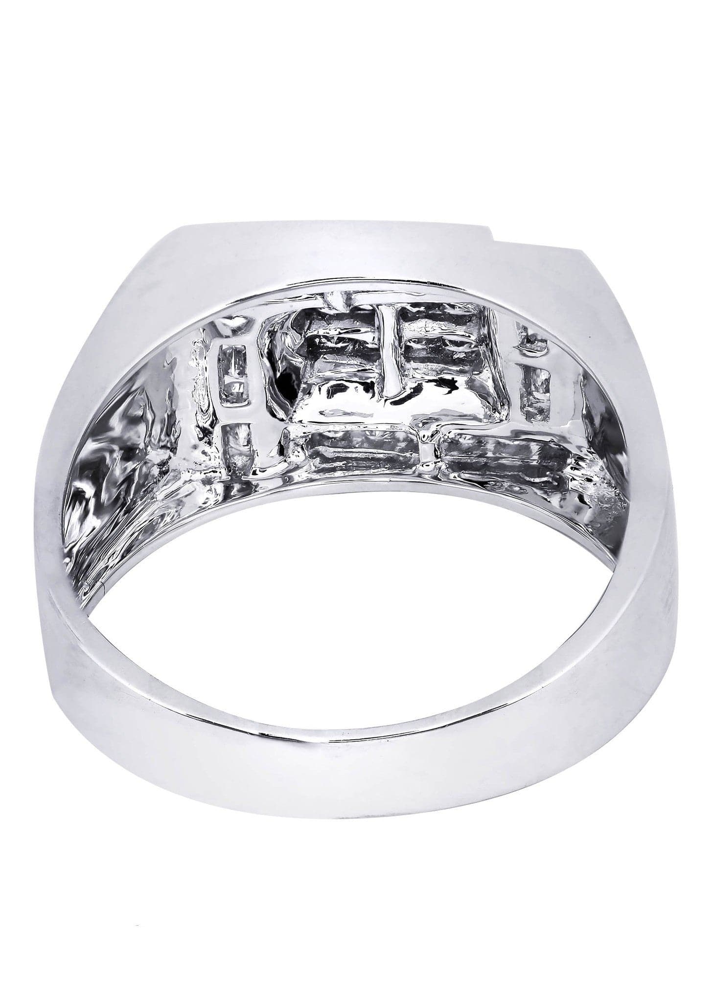 White Gold Mens Diamond Ring| 0.23 Carats| 9.43 Grams - Image 3