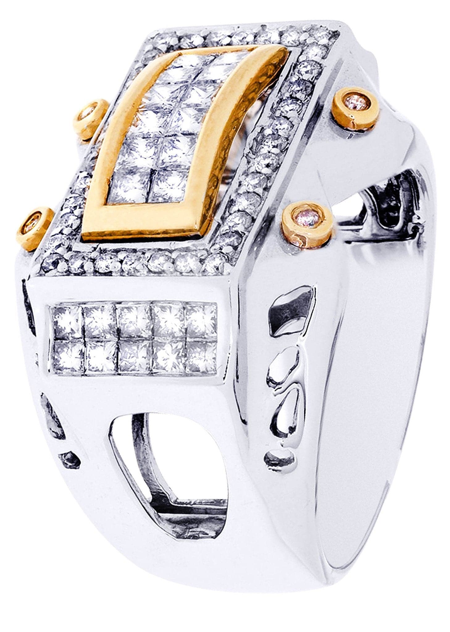 White Gold Mens Diamond Ring| 0.36 Carats| 15.35 Grams - Image 2