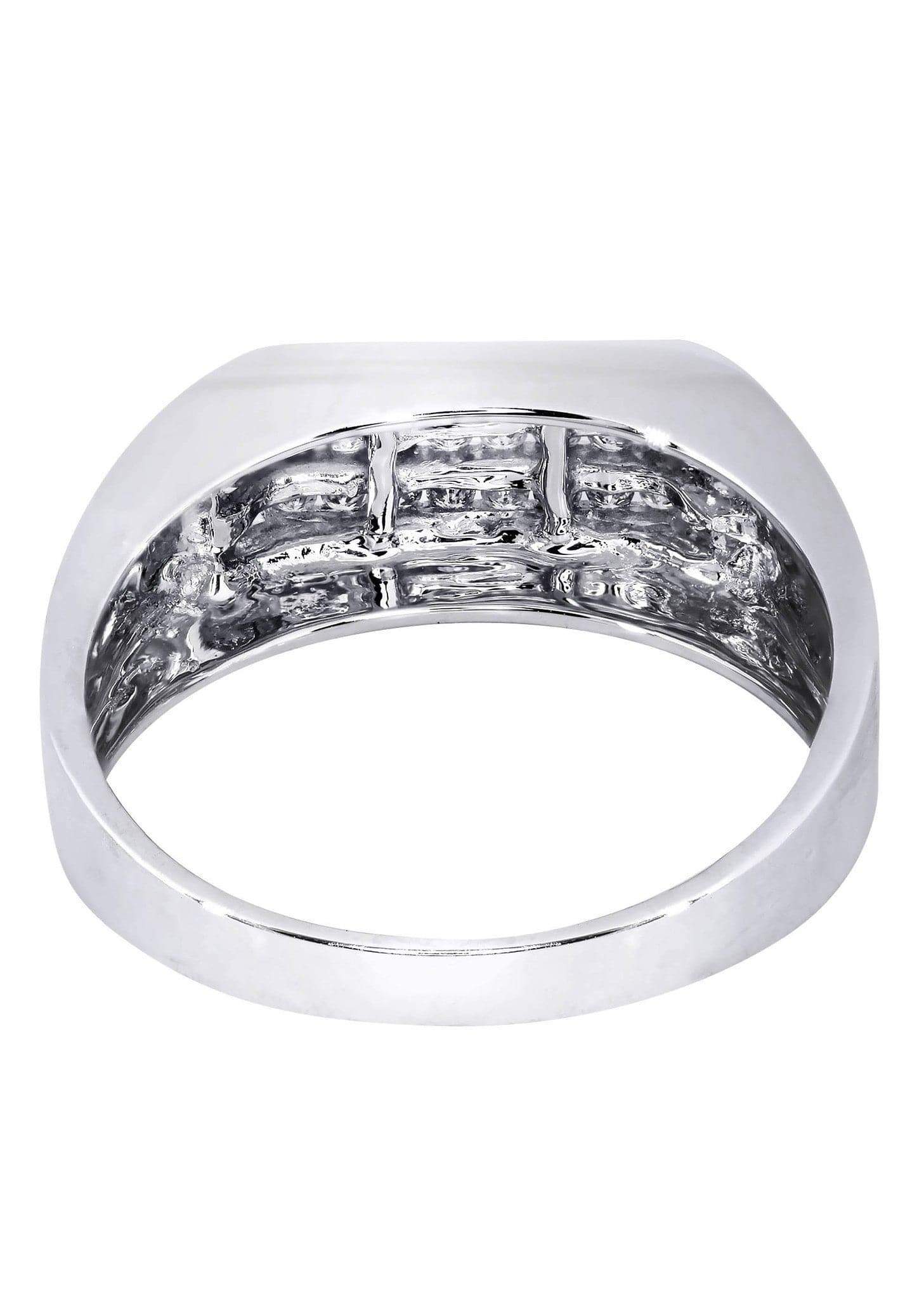 White Gold Mens Diamond Ring| 0.42 Carats| 6.26 Grams - Image 3