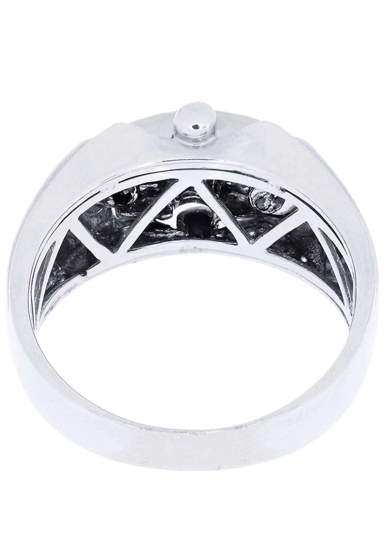 White Gold Mens Diamond Ring| 0.42 Carats| 8.58 Grams - Image 3