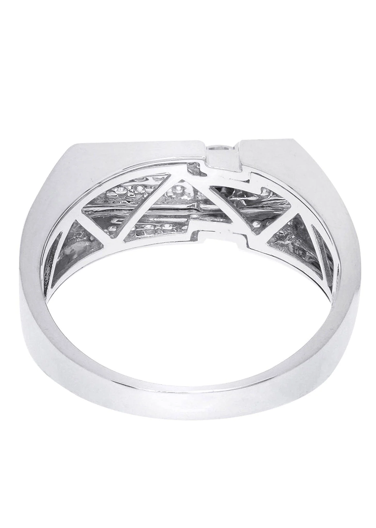 White Gold Mens Diamond Ring| 0.46 Carats| 6.74 Grams - Image 3