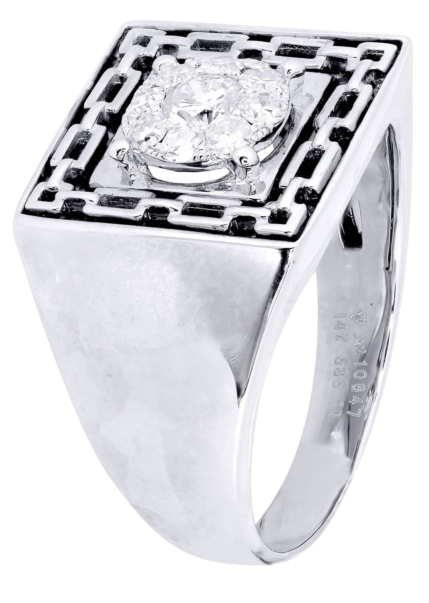 White Gold Mens Diamond Ring| 0.52 Carats| 9.54 Grams - Image 2