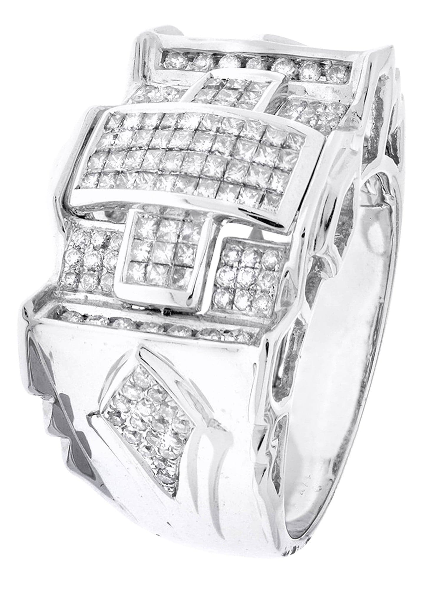 White Gold Mens Diamond Ring| 0.6 Carats| 13.33 Grams - Image 2