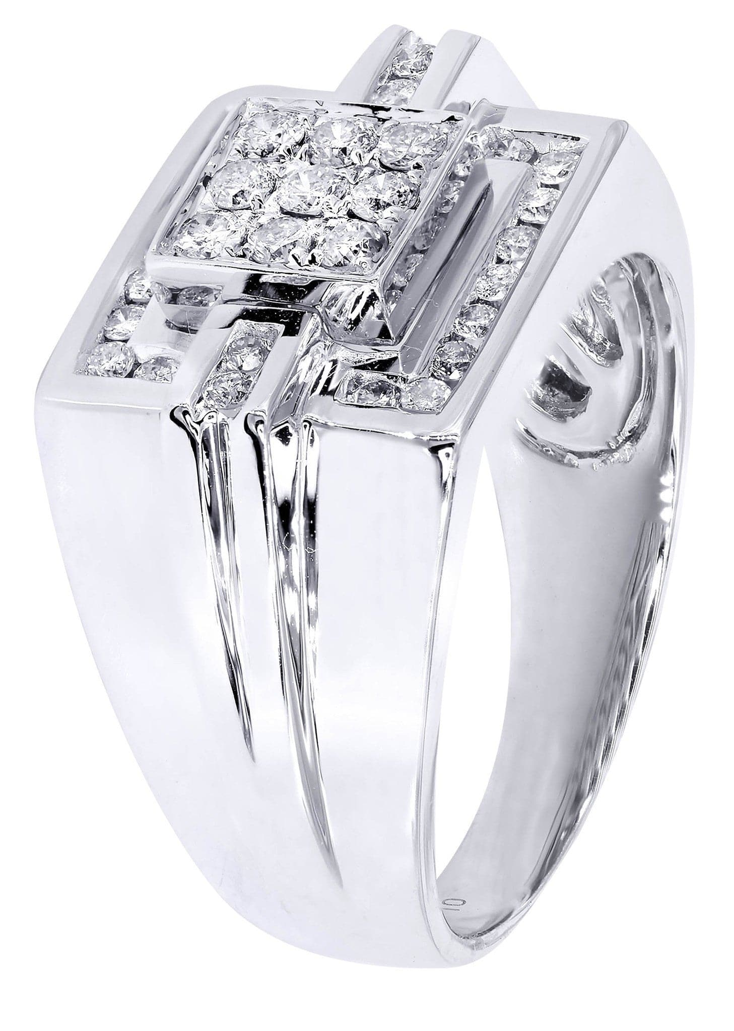 White Gold Mens Diamond Ring| 0.64 Carats| 11.01 Grams - Image 2