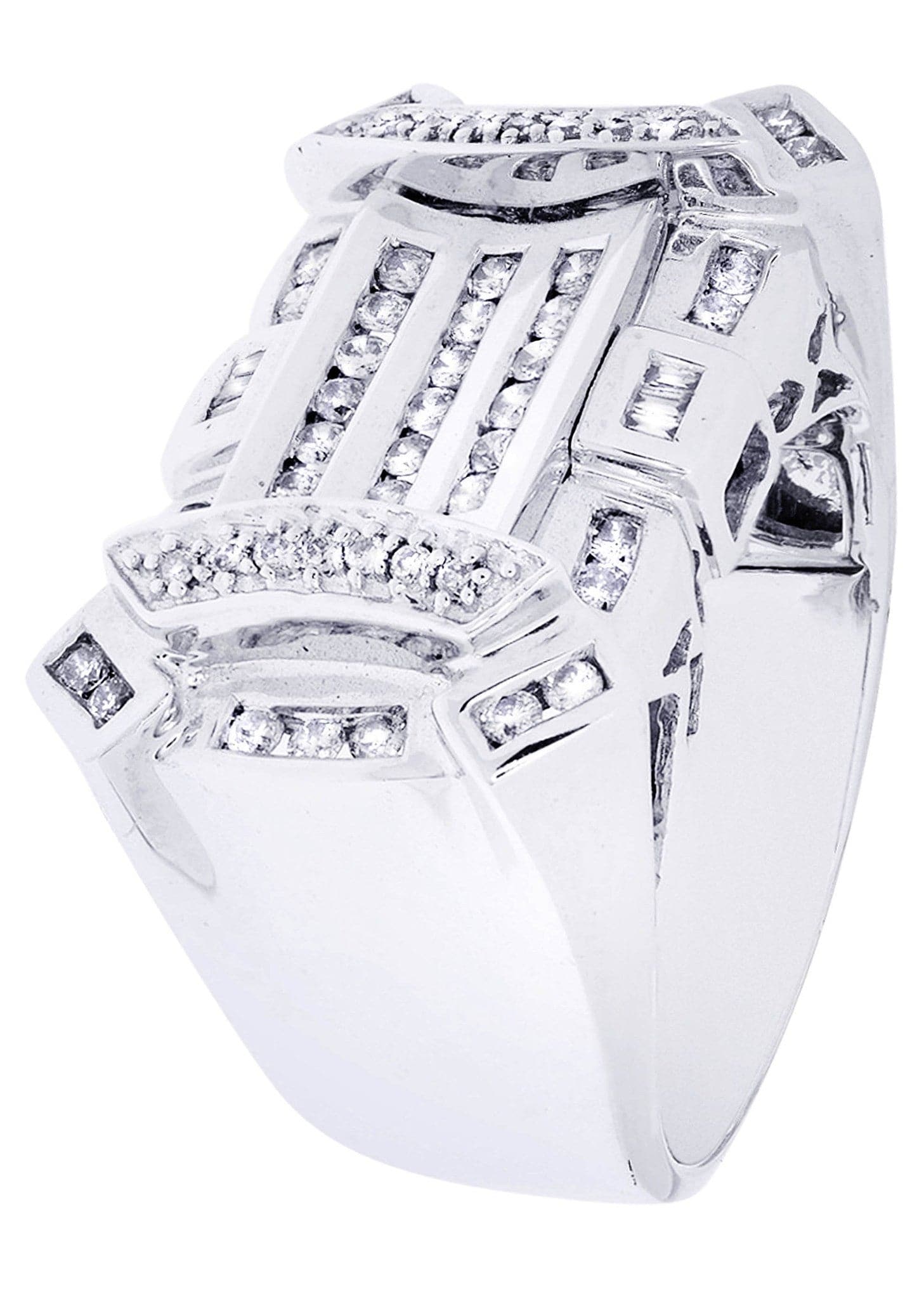 White Gold Mens Diamond Ring| 0.66 Carats| 17.59 Grams - Image 2