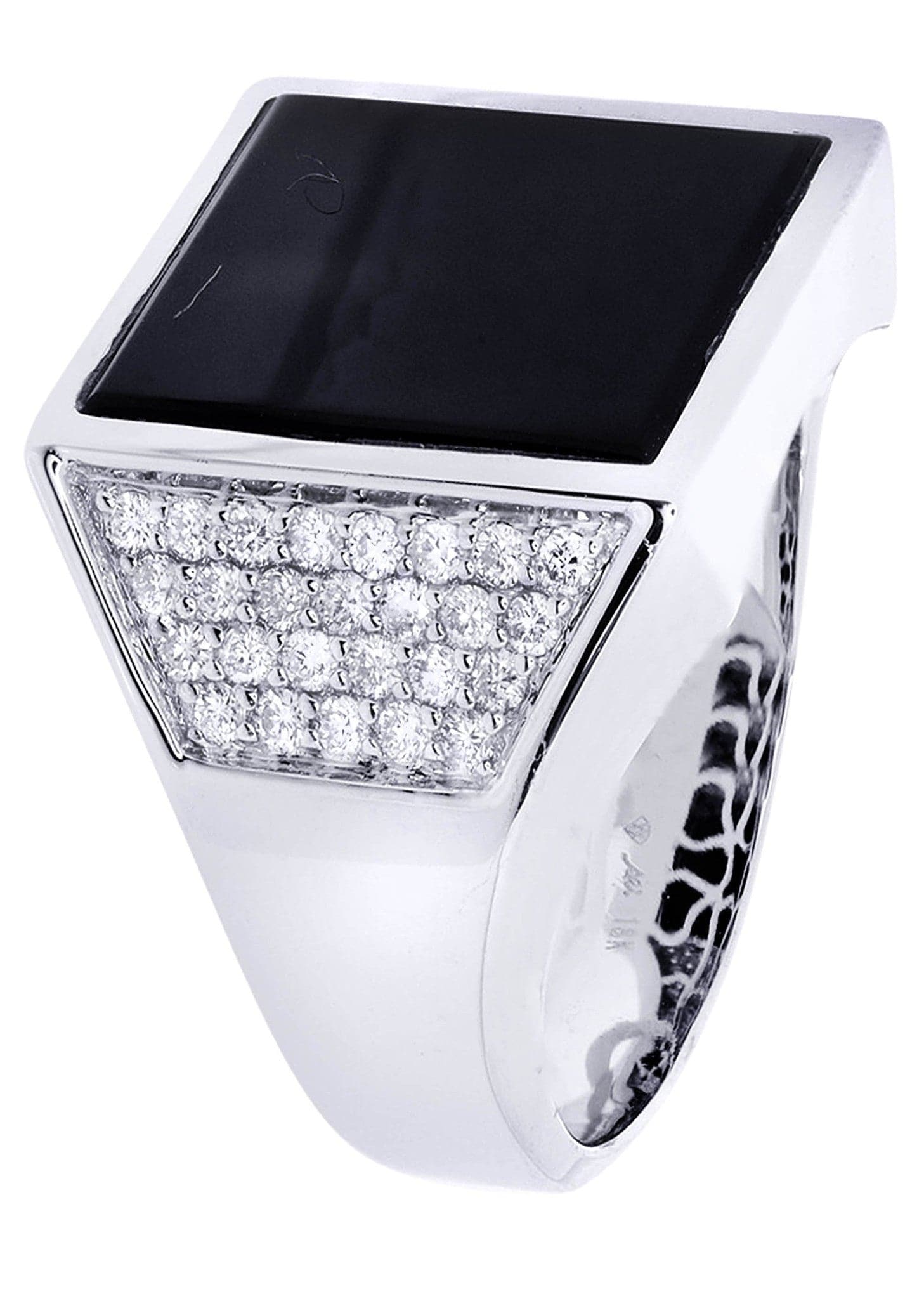 White Gold Mens Diamond Ring| 0.67 Carats| 13.66 Grams - Image 2