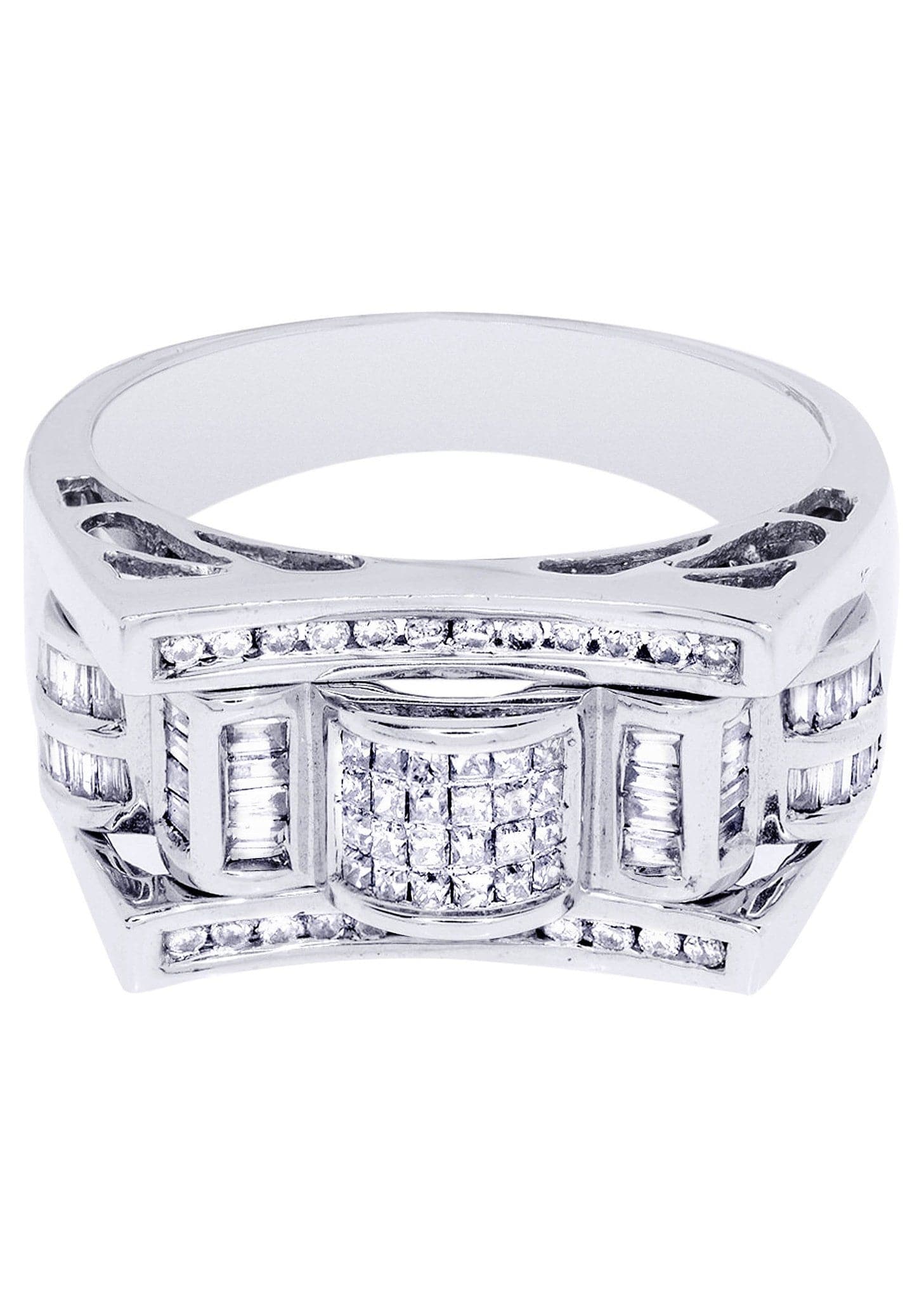 White Gold Mens Diamond Ring| 0.78 Carats| 10.64 Grams