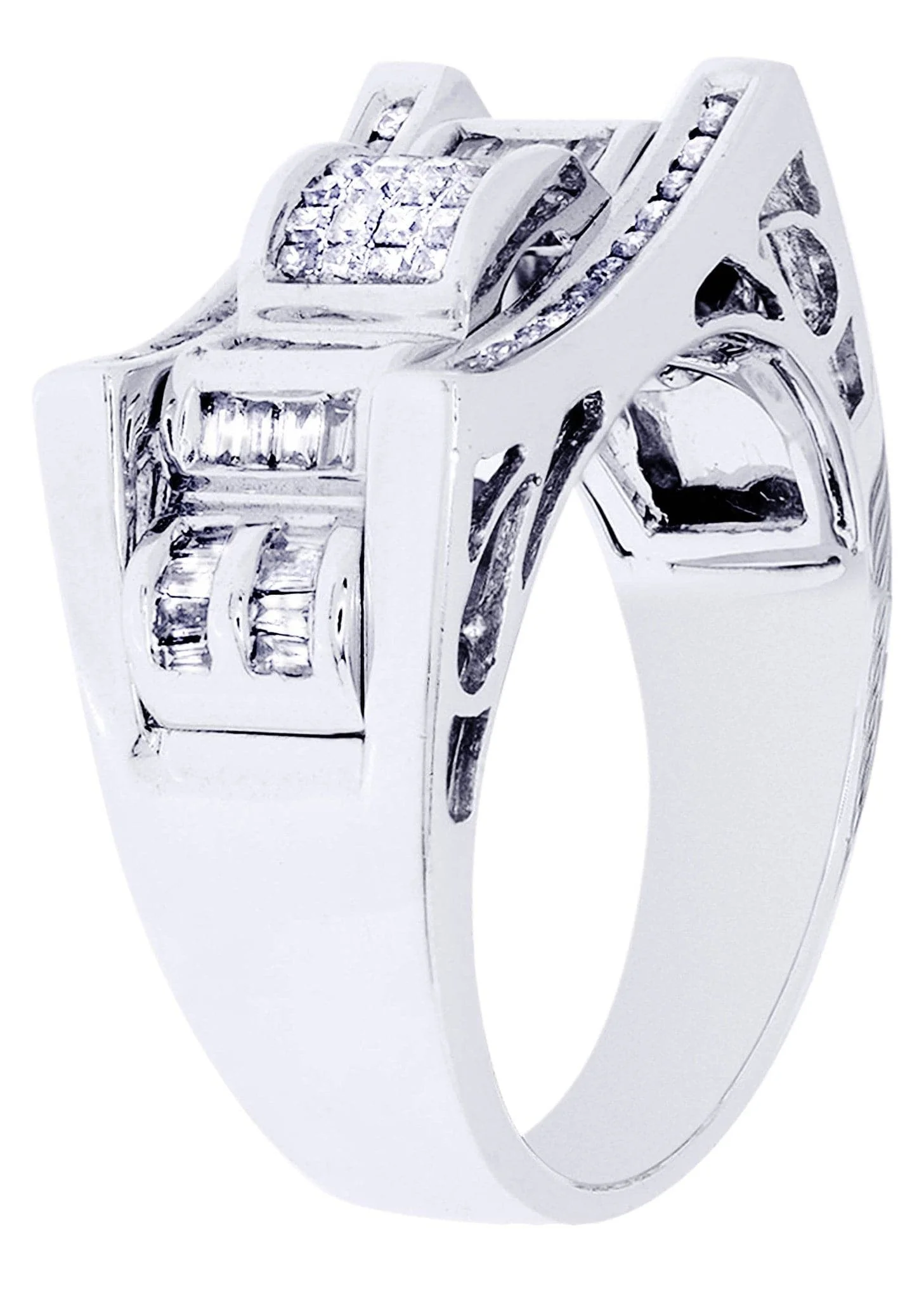 White Gold Mens Diamond Ring| 0.78 Carats| 10.64 Grams - Image 2