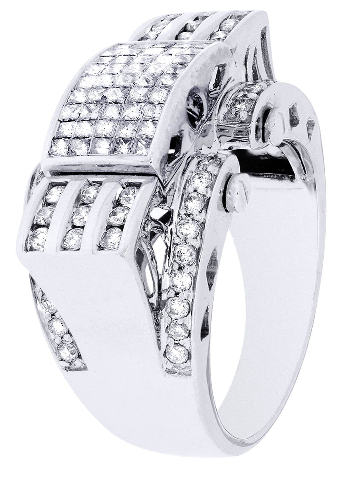 White Gold Mens Diamond Ring| 0.78 Carats| 13.69 Grams - Image 2
