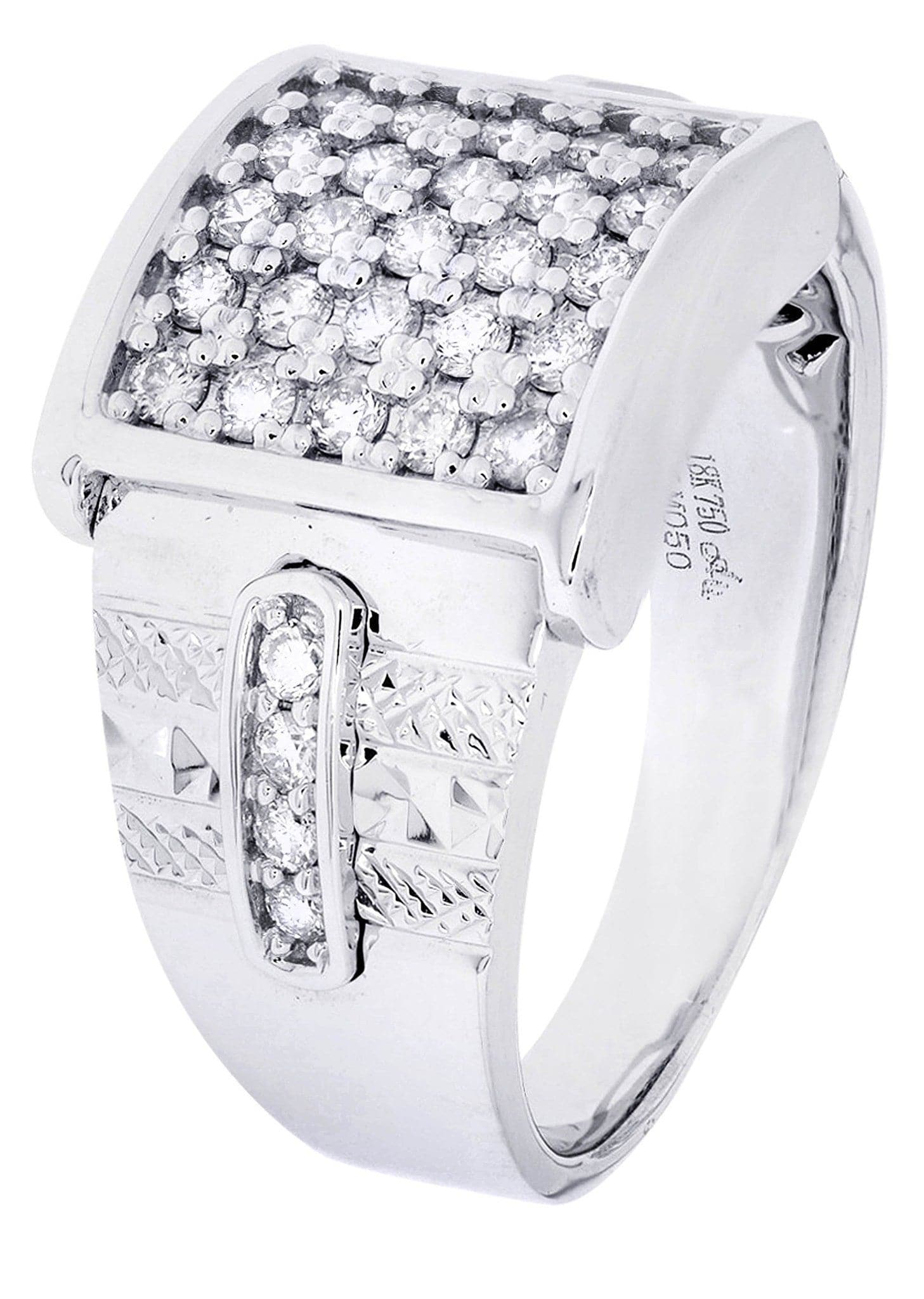 White Gold Mens Diamond Ring| 0.84 Carats| 14.74 Grams - Image 2