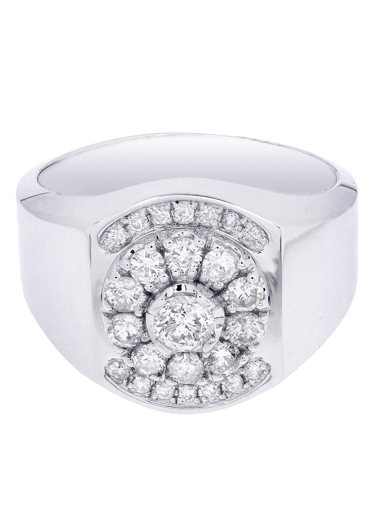 White Gold Pinky Diamond Ring| 0.9 Carats| 9.05 Grams