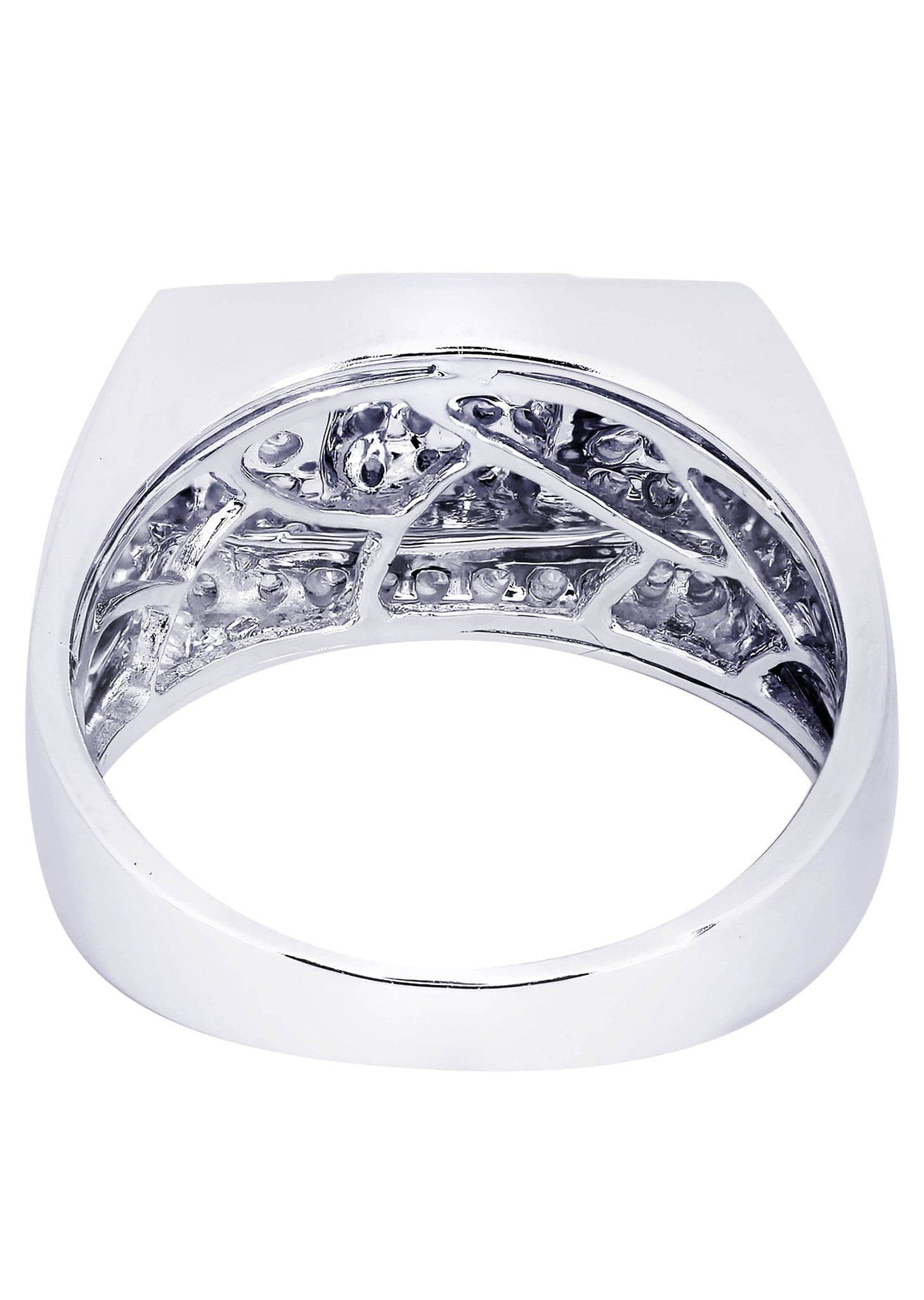 White Gold Mens Diamond Ring| 0.92 Carats| 9.52 Grams - Image 3