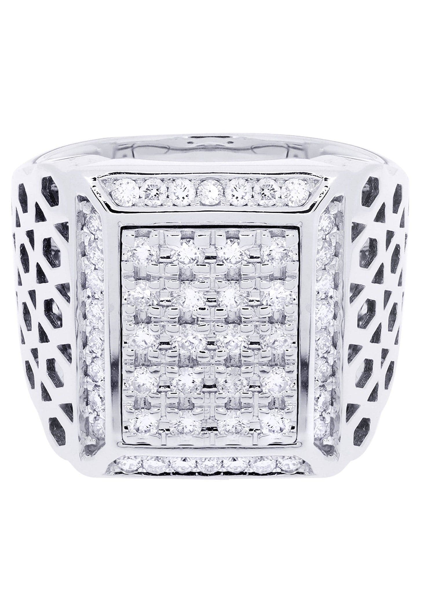 White Gold Mens Diamond Ring| 1.03 Carats| 19.11 Grams