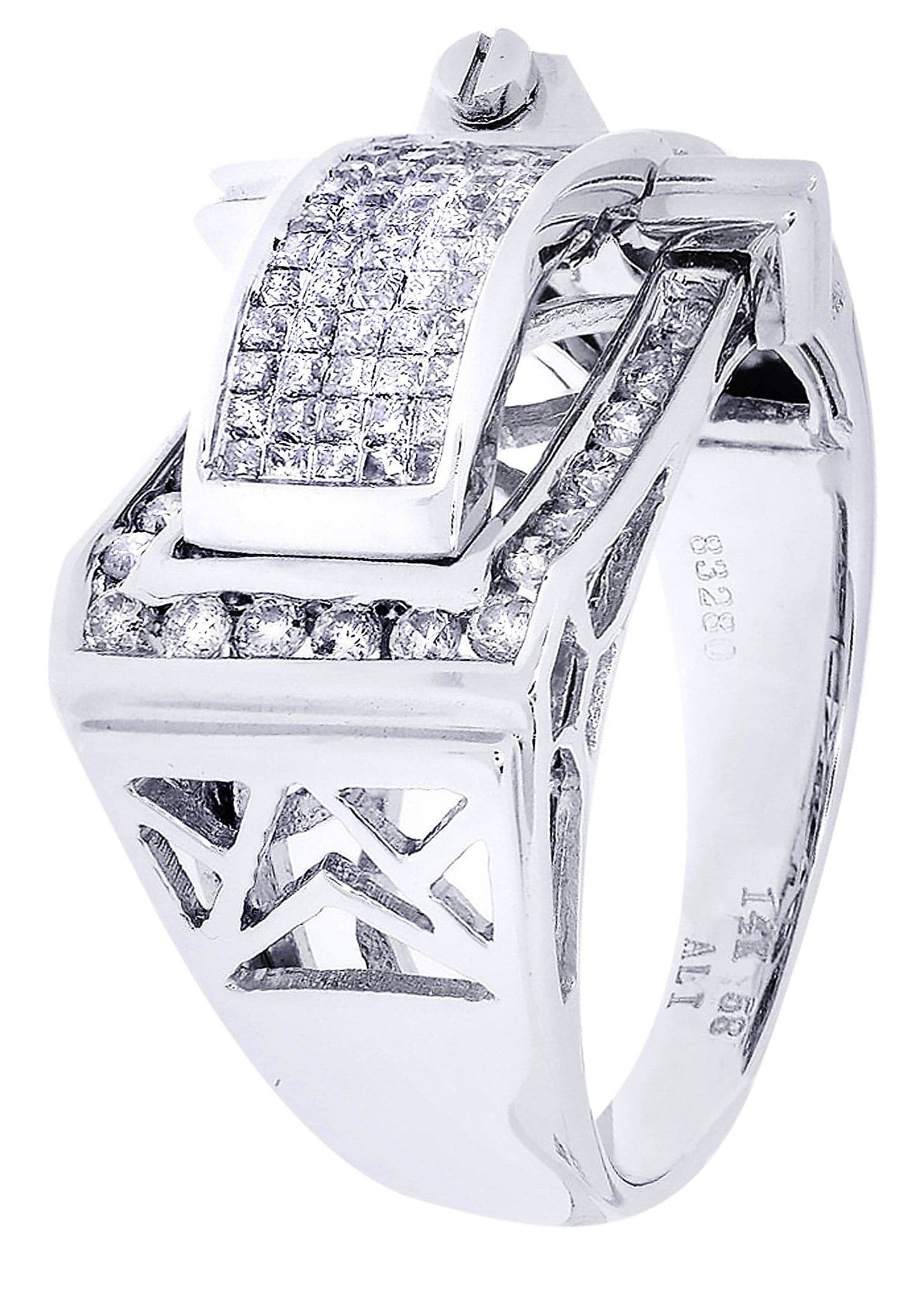 White Gold Mens Diamond Ring| 1.03 Carats| 9.72 Grams - Image 2