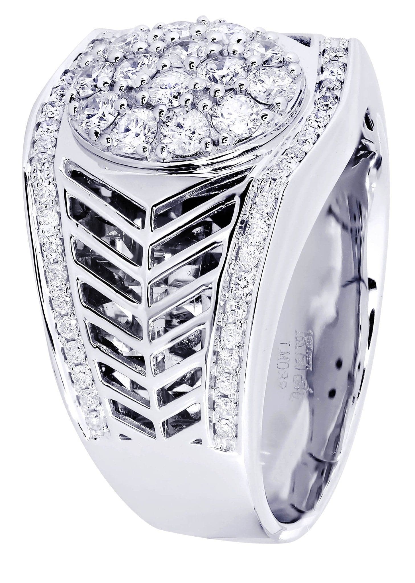 White Gold Mens Diamond Ring| 1.06 Carats| 13.66 Grams - Image 2