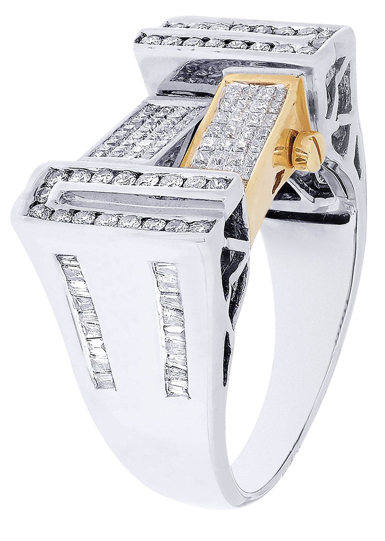 White Gold Mens Diamond Ring| 1.21 Carats| 11.74 Grams - Image 2