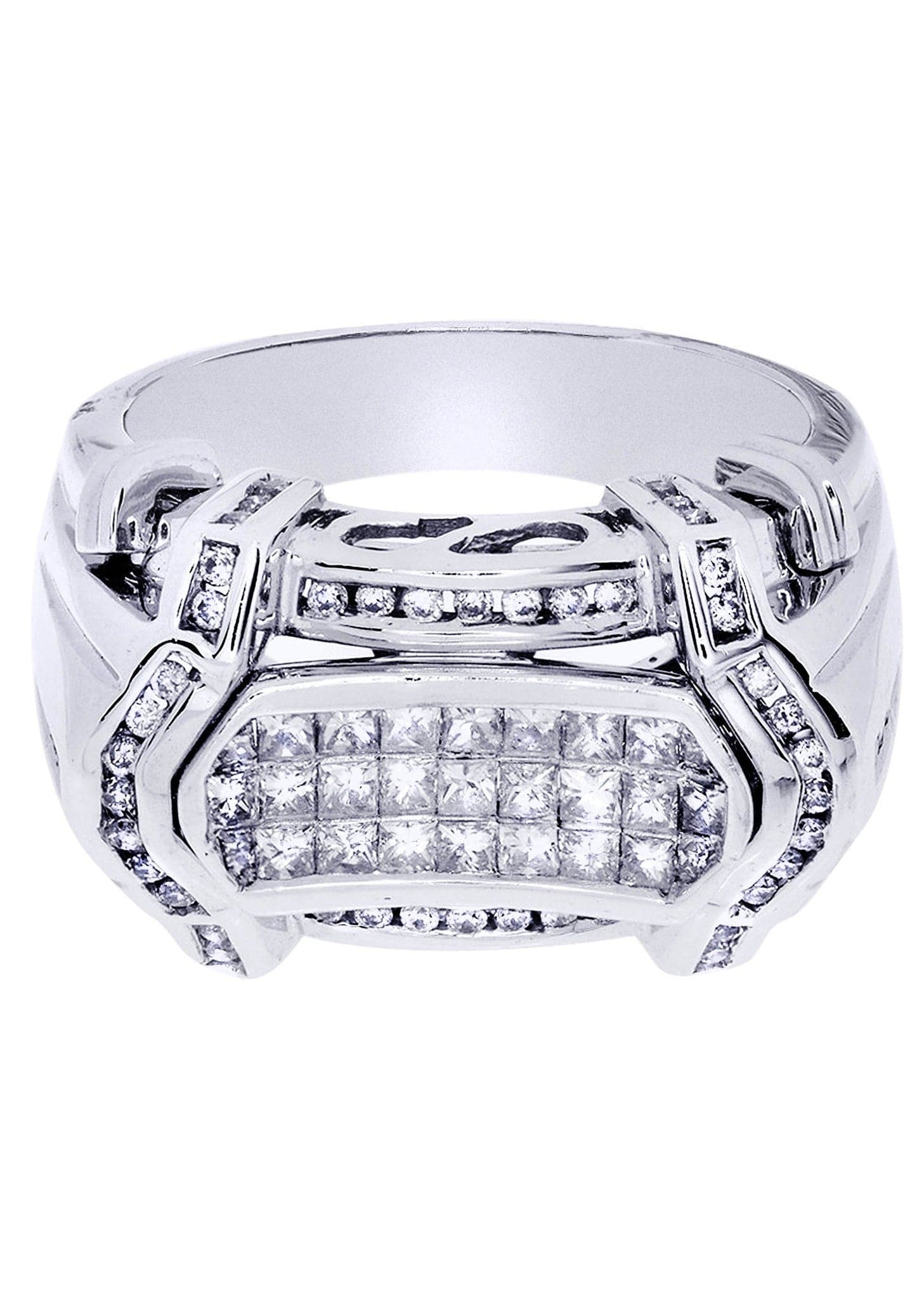 White Gold Mens Diamond Ring| 1.23 Carats| 14.28 Grams