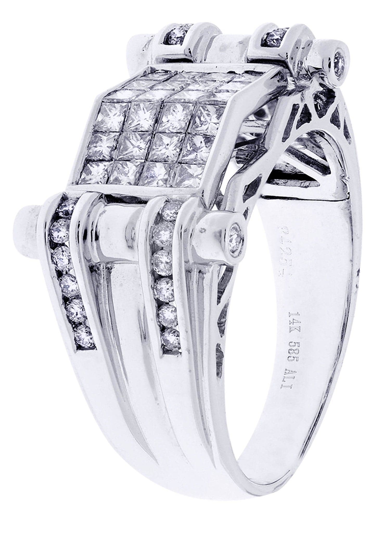 White Gold Mens Diamond Ring| 1.29 Carats| 9.52 Grams - Image 2