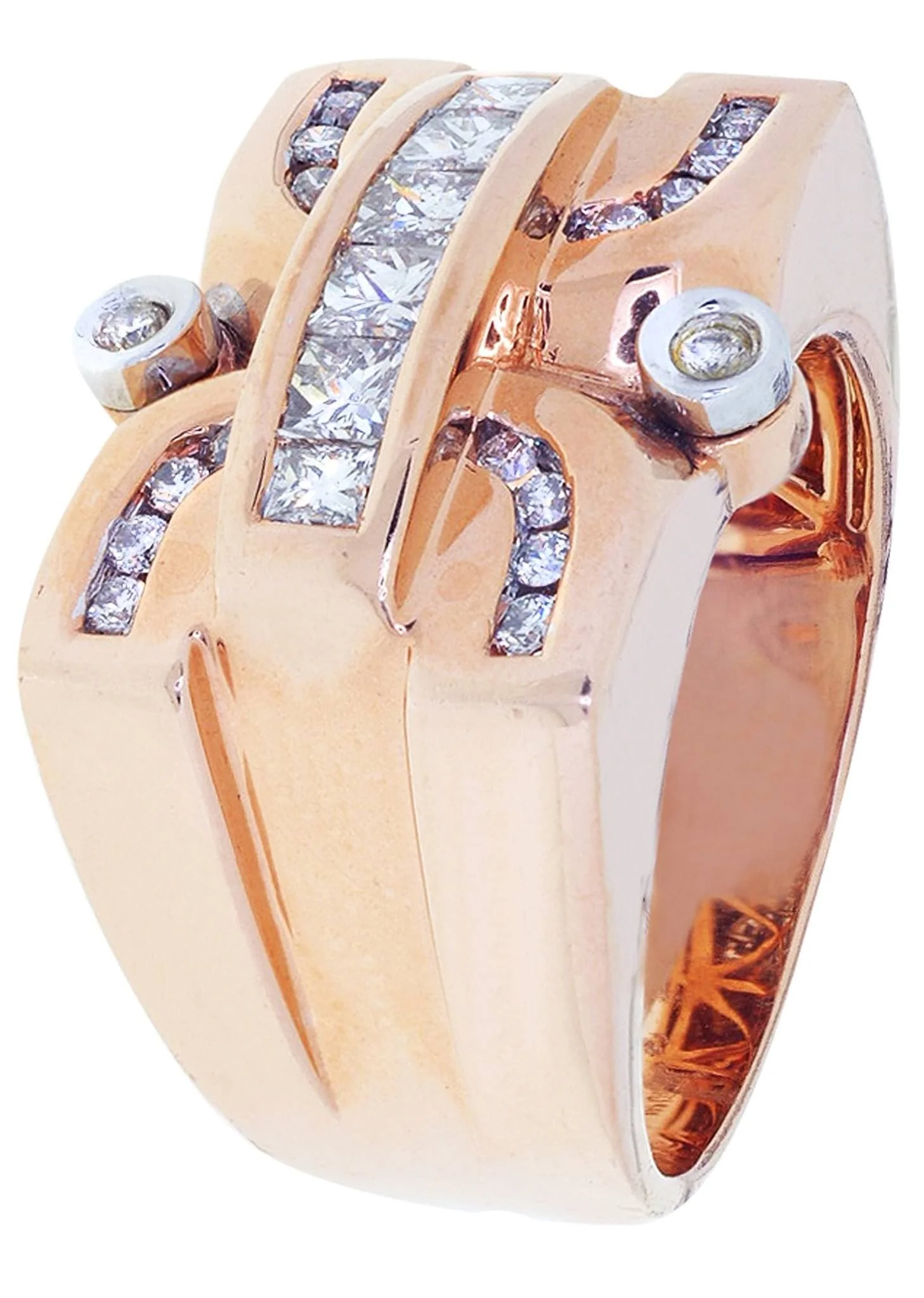Rose Gold Mens Diamond Ring / Pinky Diamond Ring| 1.3 Carats - Image 2