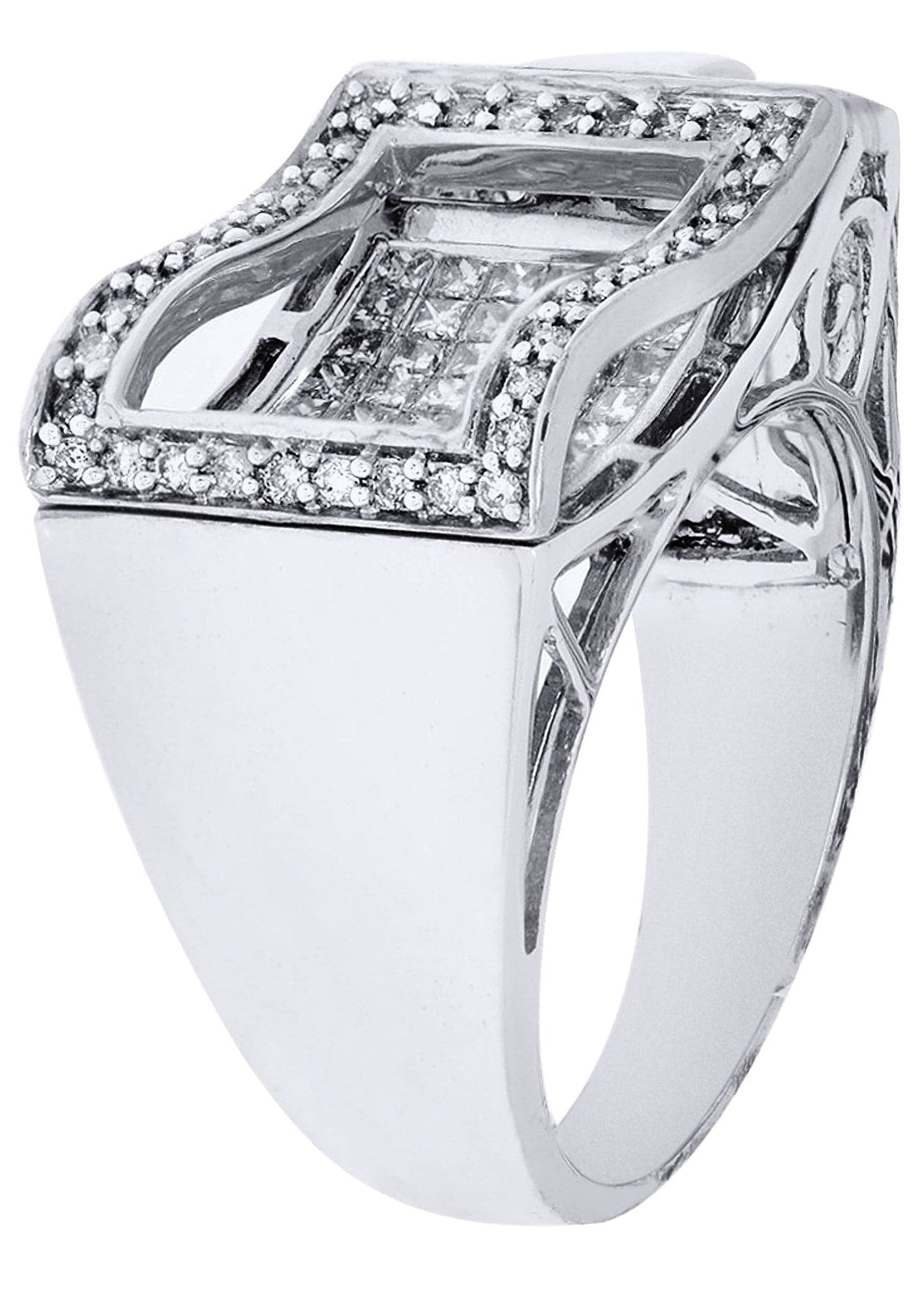 White Gold Mens Diamond Ring| 1.32 Carats| 14.04 Grams - Image 2