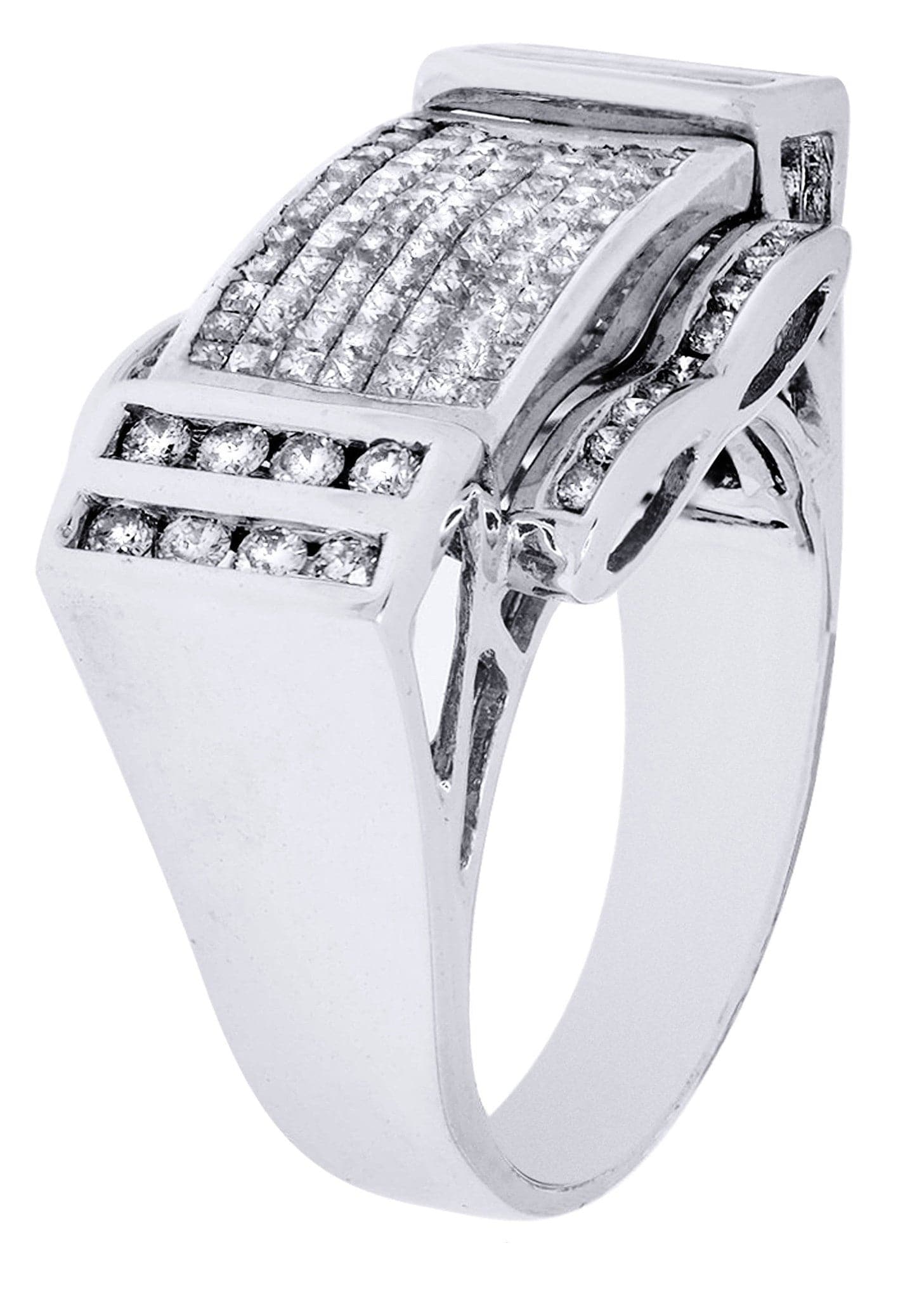 White Gold Mens Diamond Ring| 1.39 Carats| 11.66 Grams - Image 2