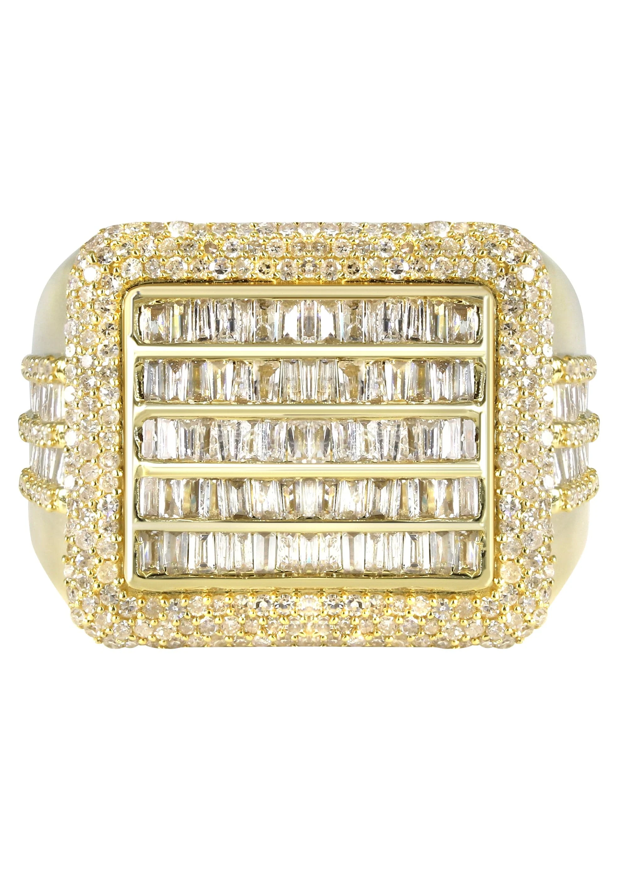 Mens Baguette Diamond Pinky Ring  | 1.85 Carats | 8.9 Grams