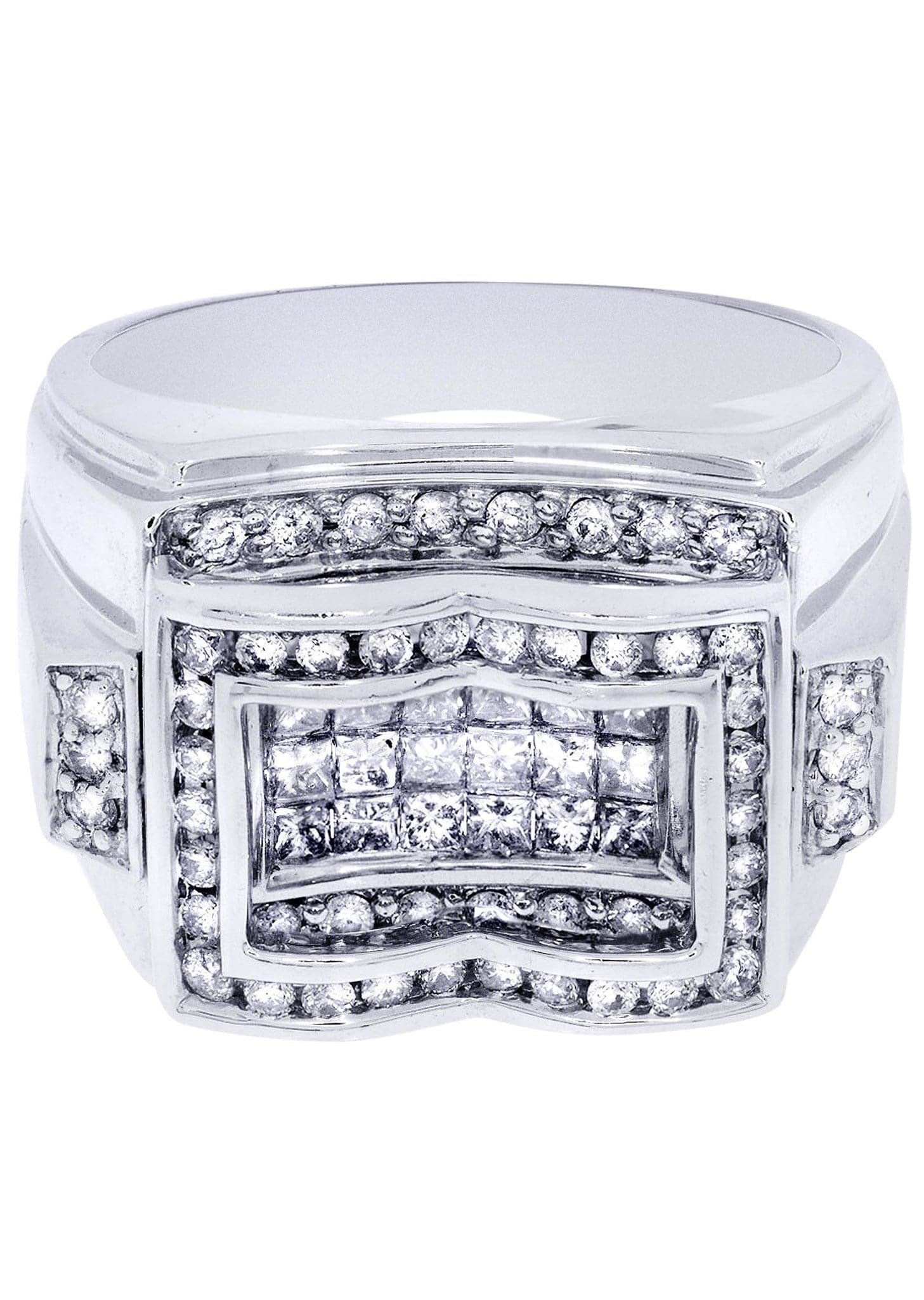 White Gold Mens Diamond Ring| 1.44 Carats| 14.73 Grams