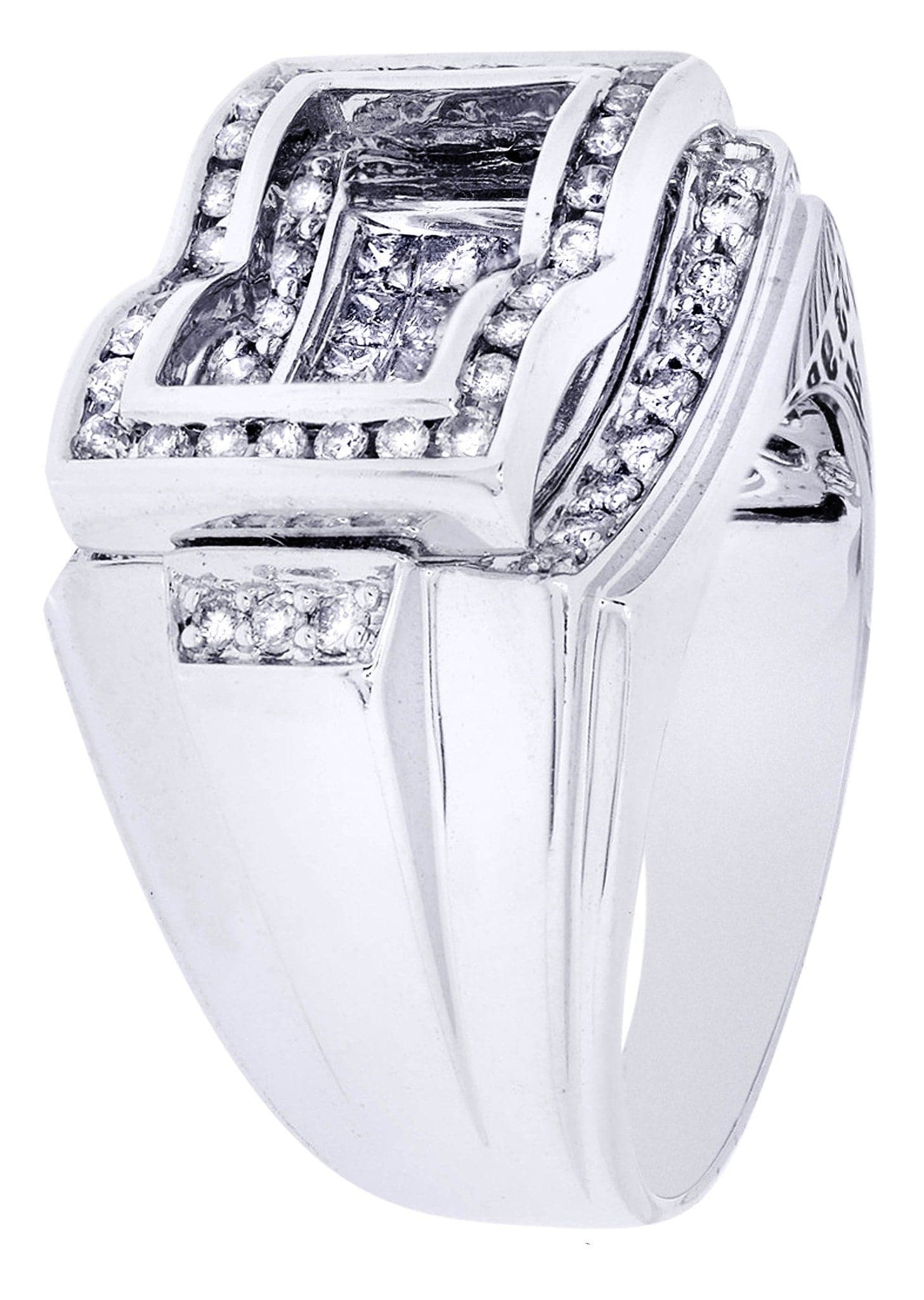 White Gold Mens Diamond Ring| 1.44 Carats| 14.73 Grams - Image 2