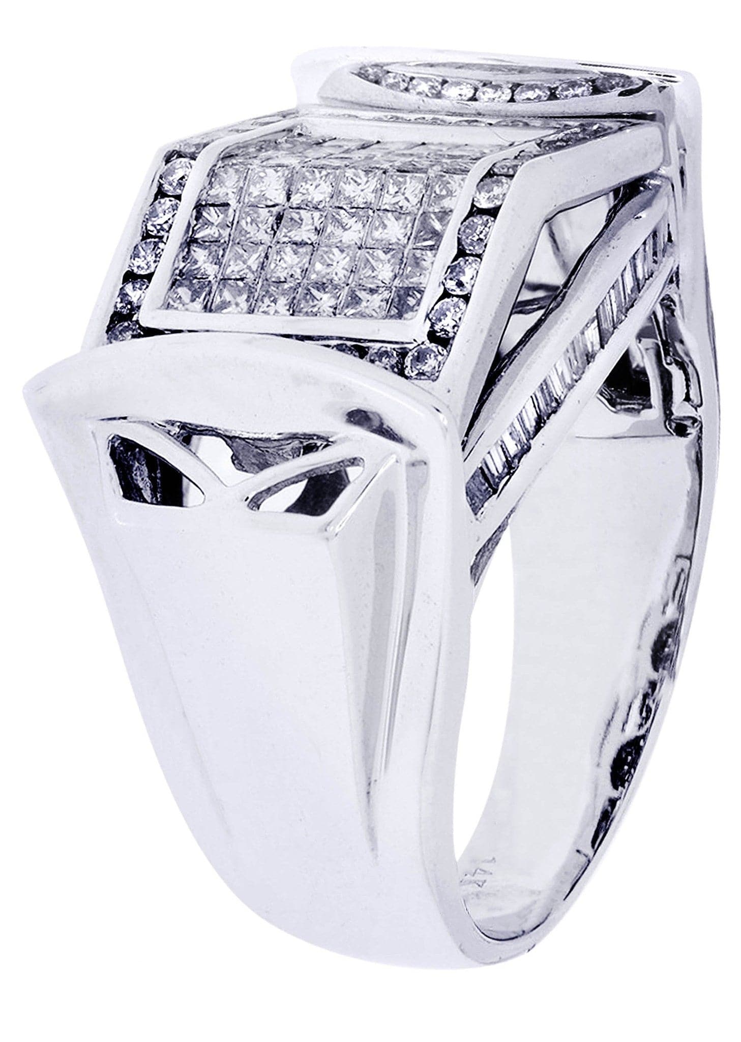 White Gold Mens Diamond Ring| 1.45 Carats| 13.67 Grams - Image 2